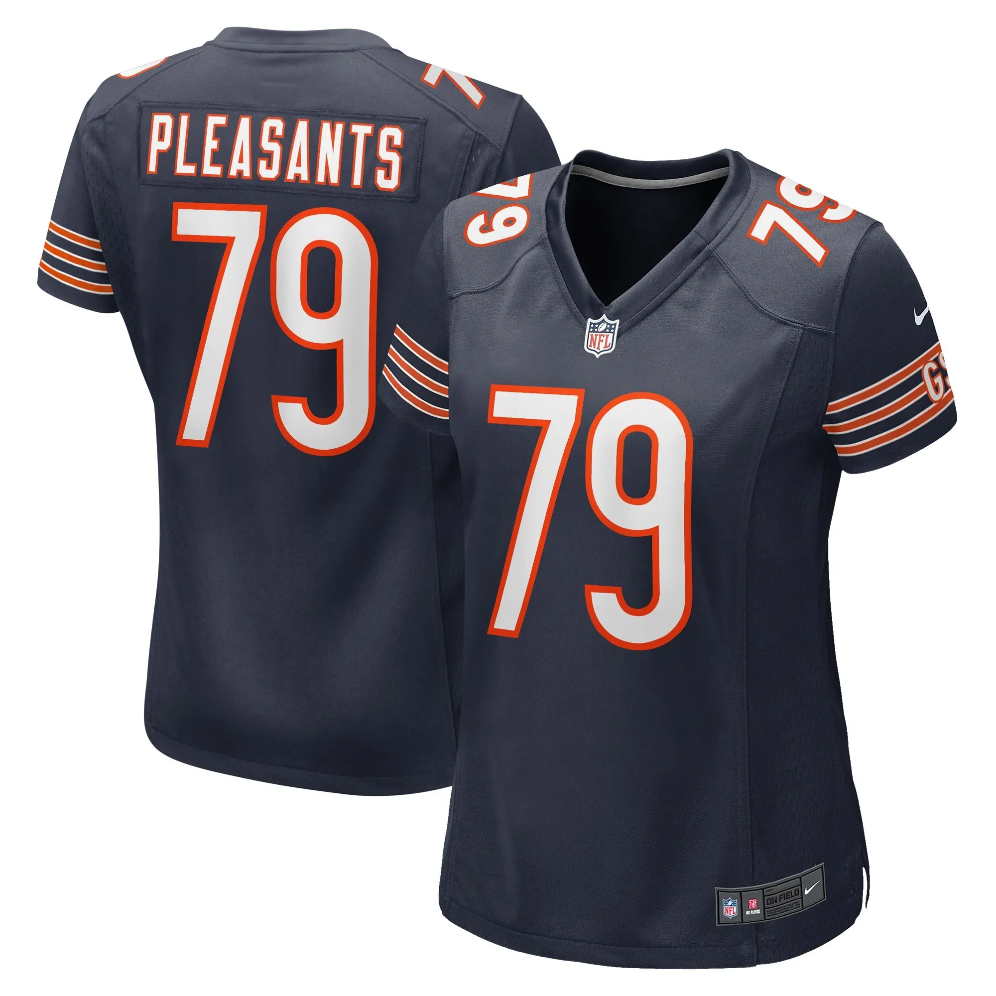 Austen Pleasants Chicago Bears  Women's  Game Jersey -  Navy