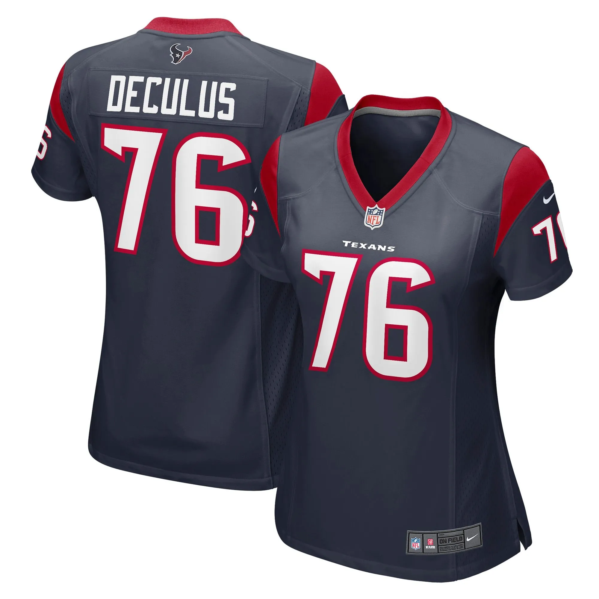 Austin Deculus Houston Texans  Women's Game Player Jersey - Navy