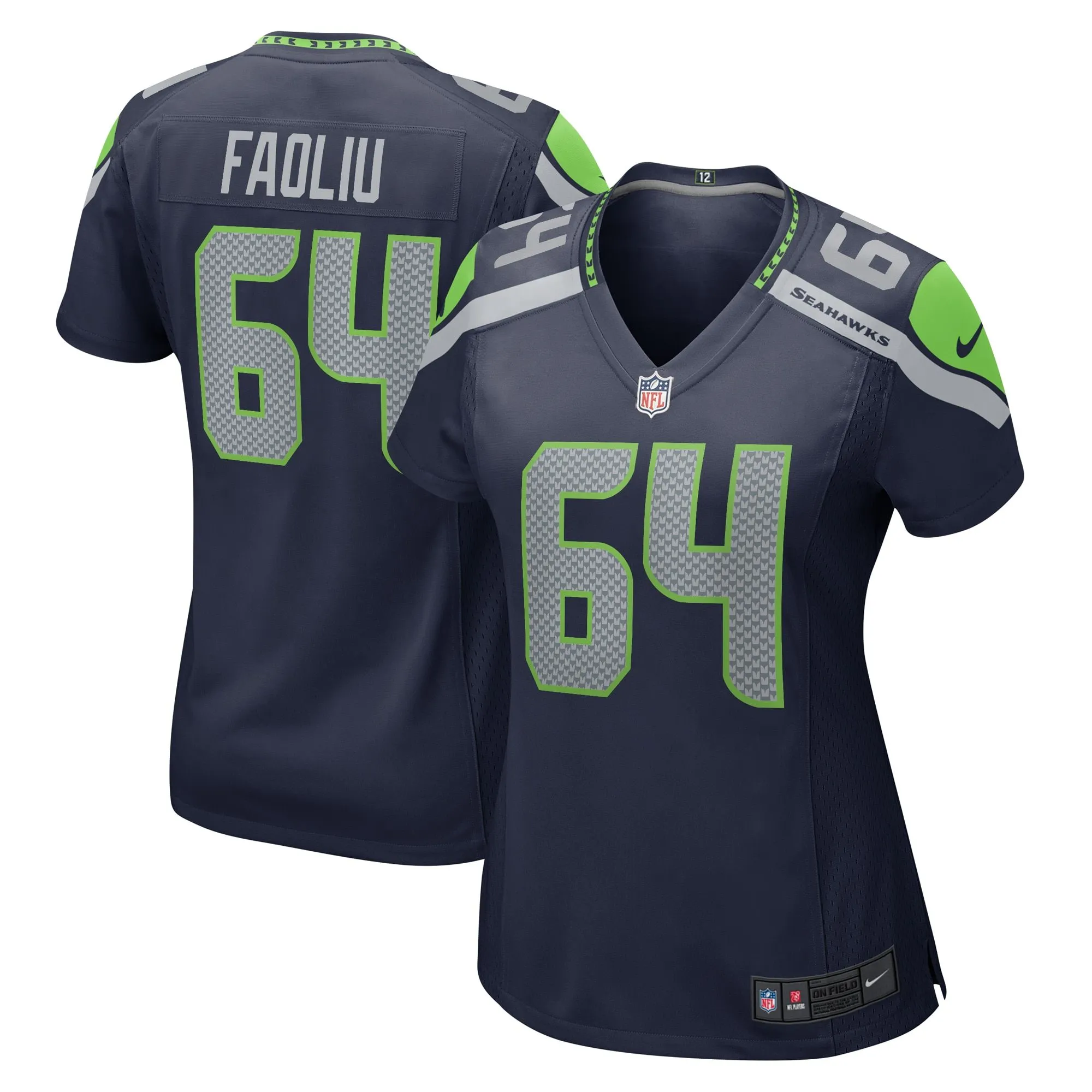 Austin Faoliu Seattle Seahawks  Women's  Game Jersey - College Navy