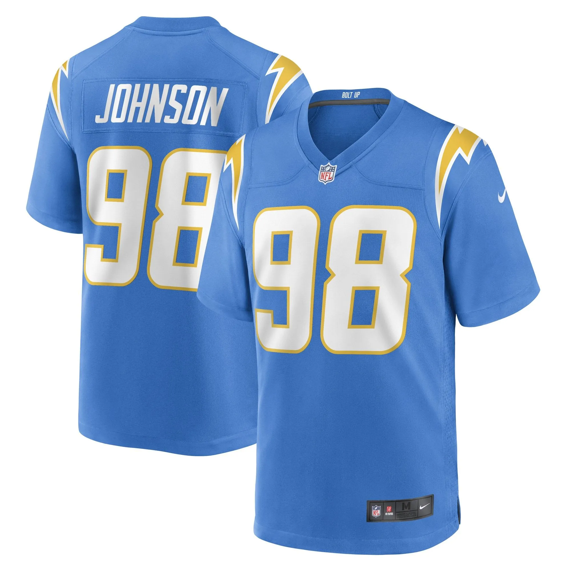 Austin Johnson Los Angeles Chargers  Game Player Jersey - Powder Blue