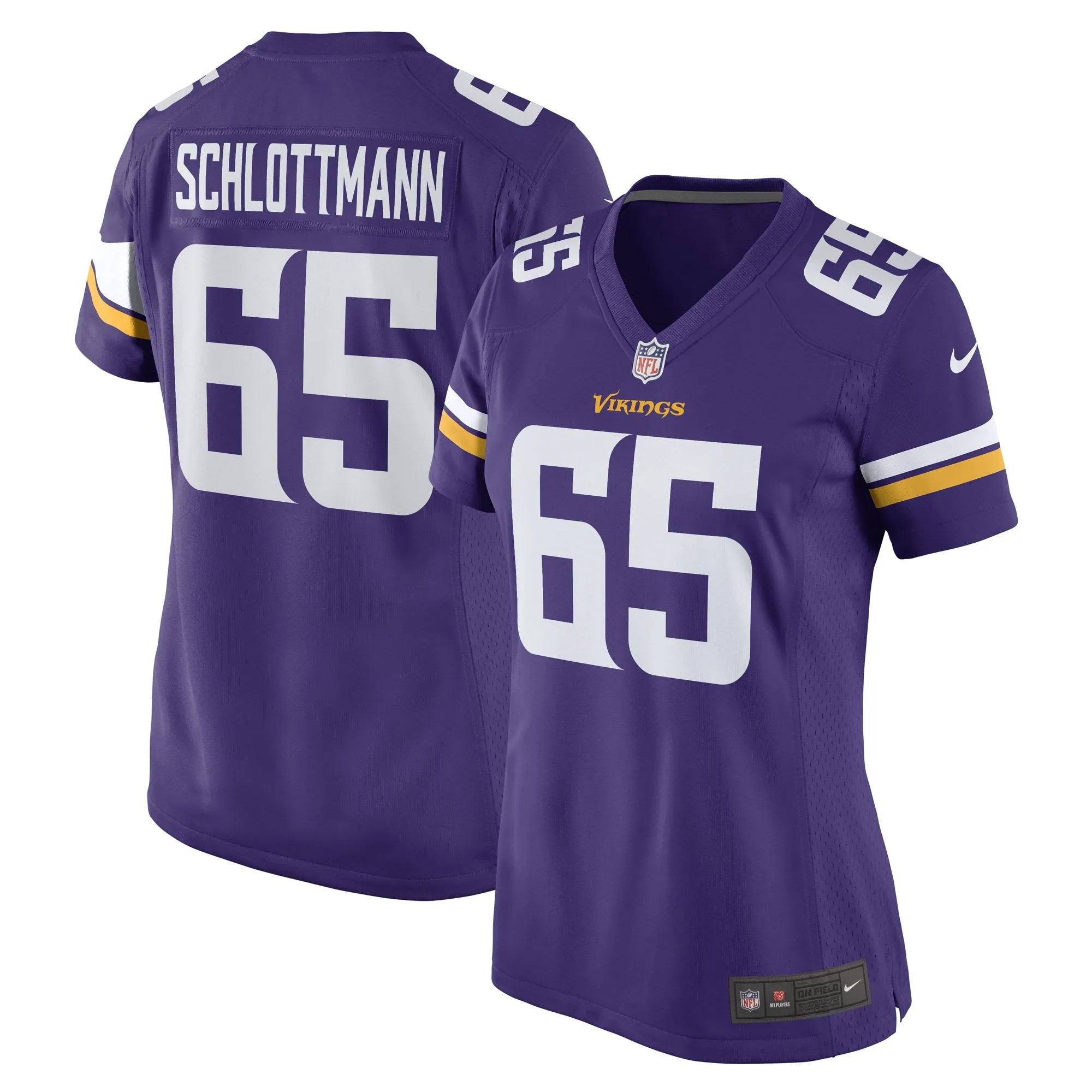 Austin Schlottmann Minnesota Vikings  Women's Game Player Jersey - Purple