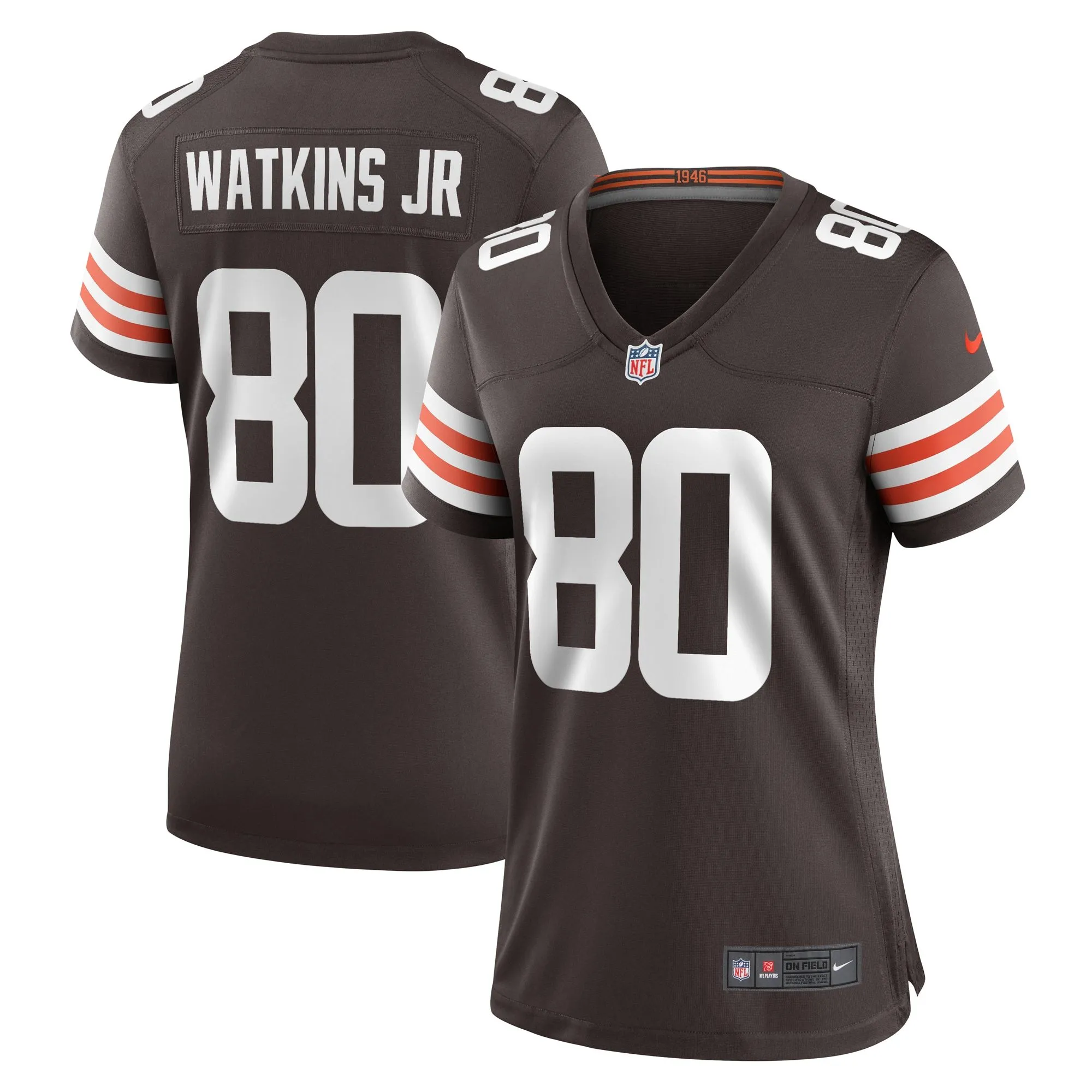 Austin Watkins Jr. Cleveland Browns  Women's Team Game Jersey -  Brown