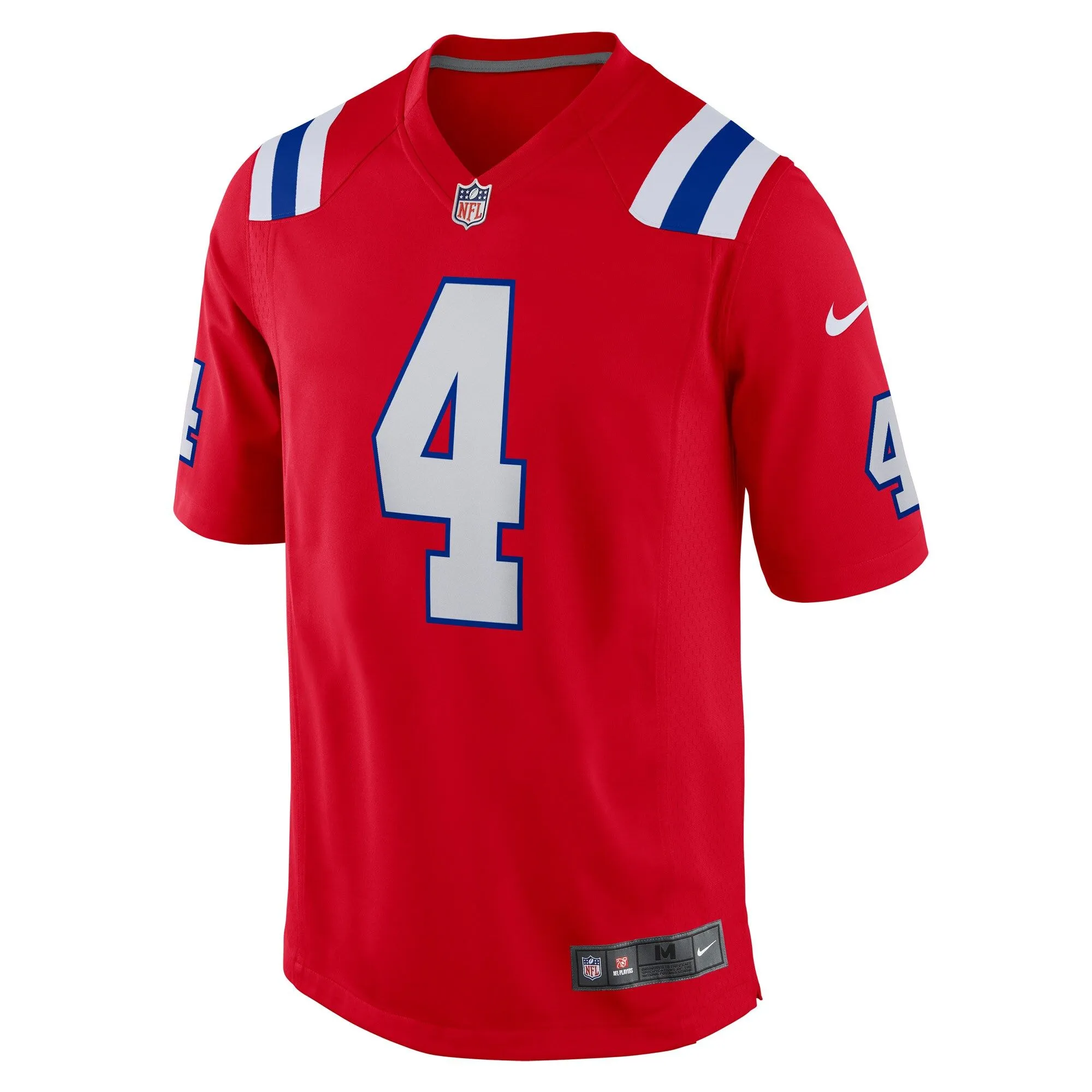 Bailey Zappe New England Patriots  Alternate Game Player Jersey - Red