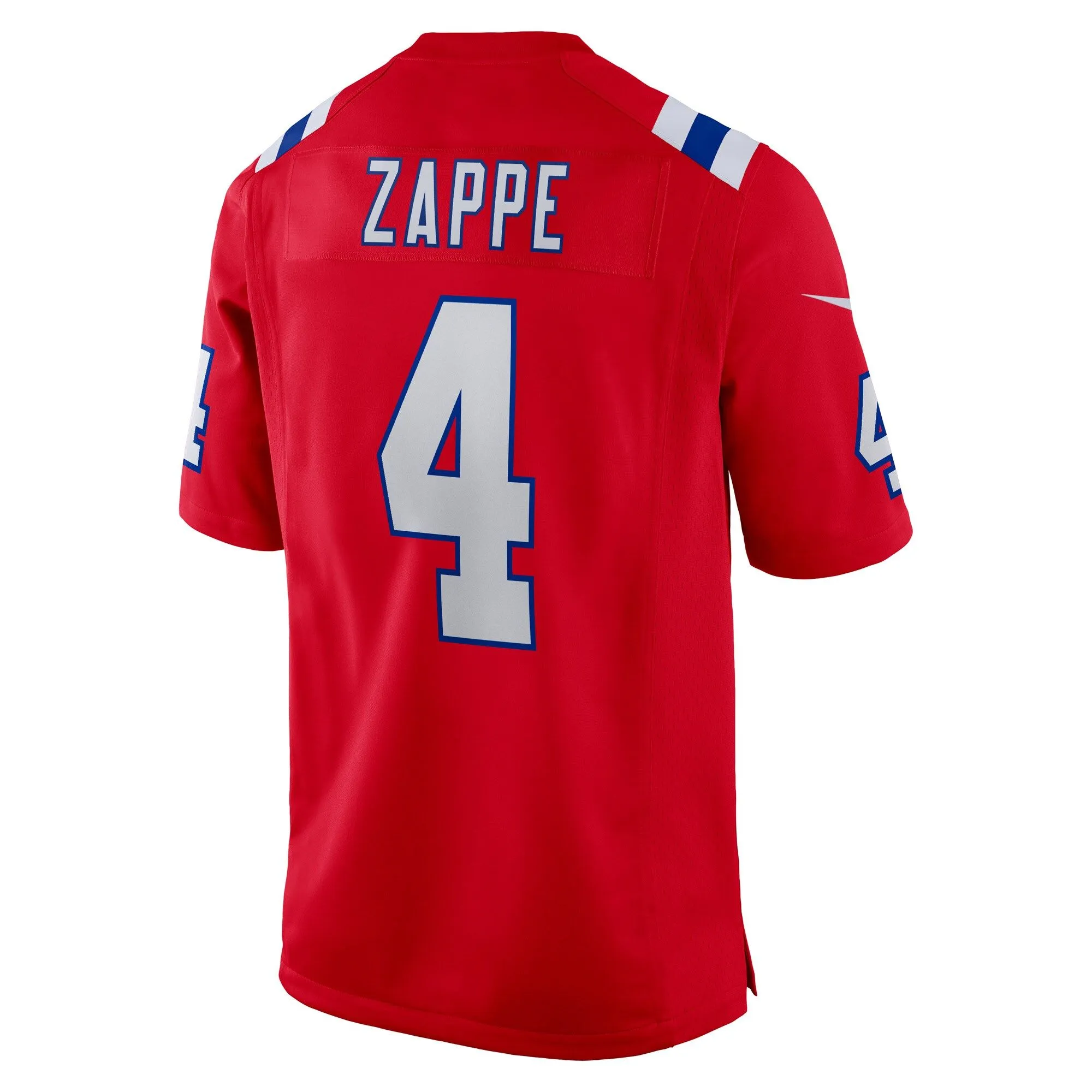 Bailey Zappe New England Patriots  Alternate Game Player Jersey - Red