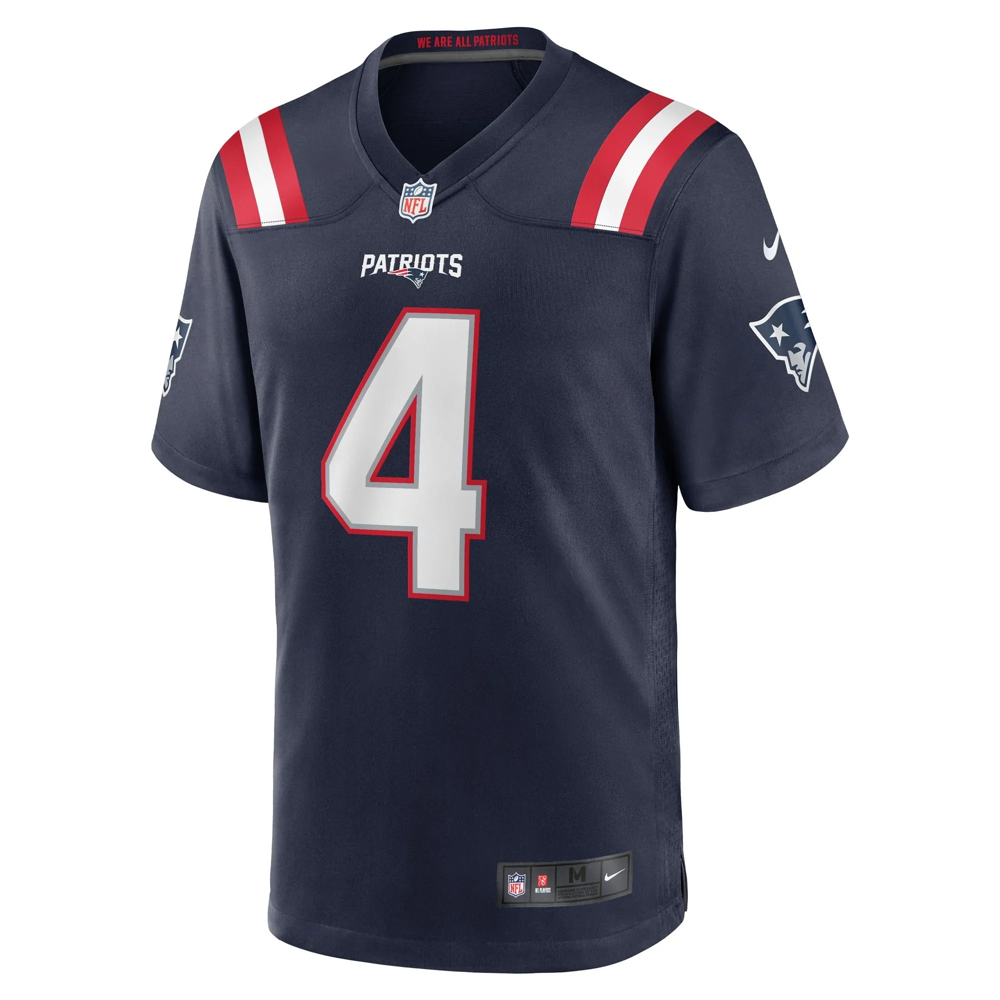 Bailey Zappe New England Patriots  Game Player Jersey - Navy