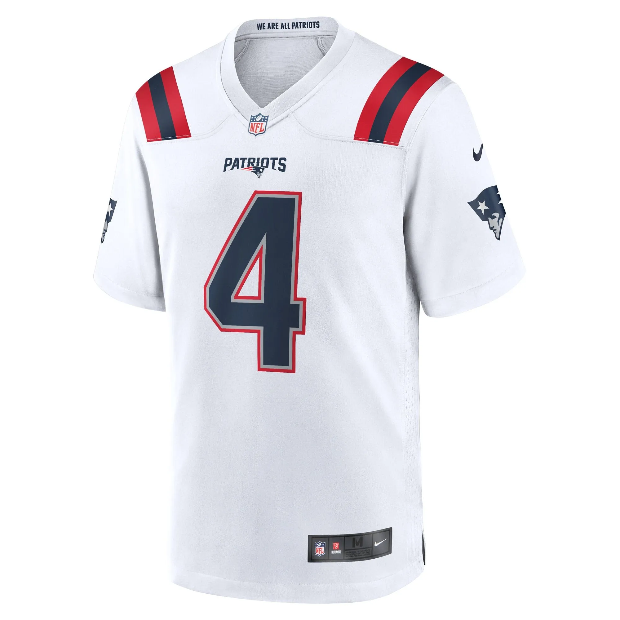 Bailey Zappe New England Patriots  Game Player Jersey - White