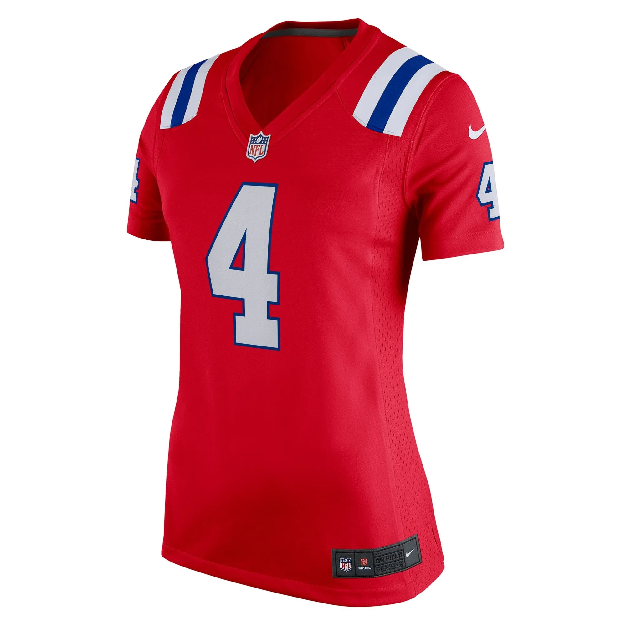 Bailey Zappe New England Patriots  Women's Alternate Game Player Jersey - Red