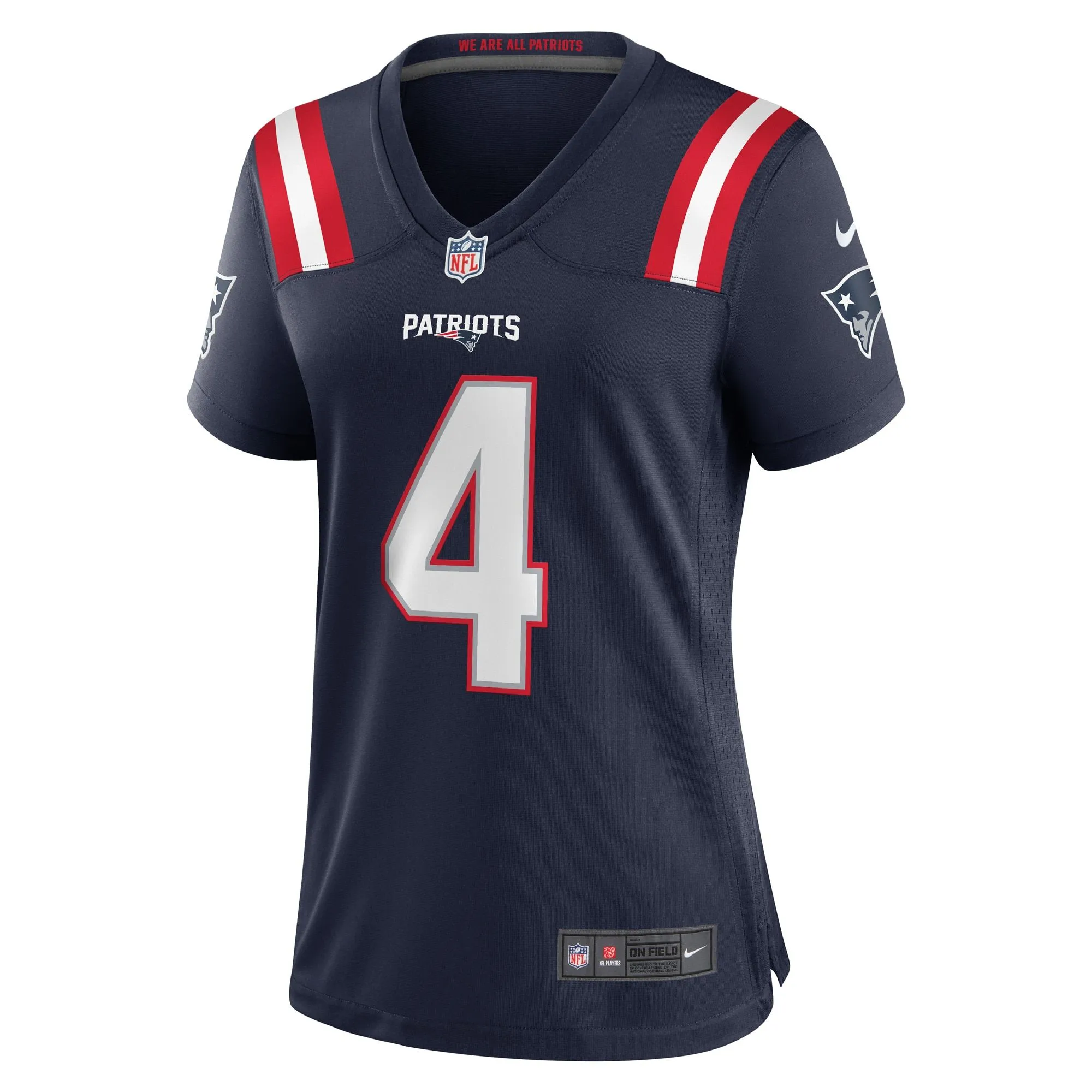 Bailey Zappe New England Patriots  Women's Game Player Jersey - Navy