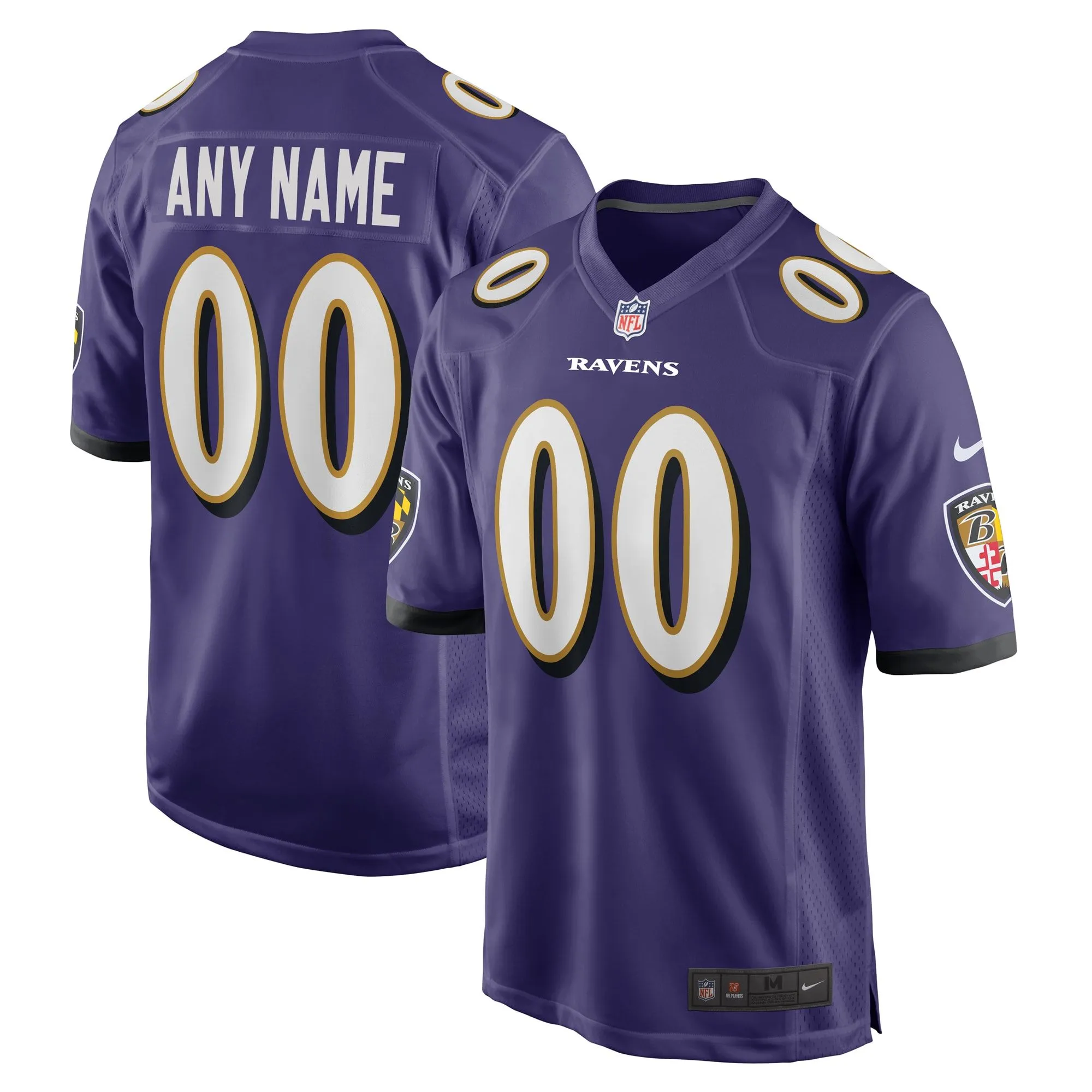 Baltimore Ravens  Custom Game Jersey - Purple