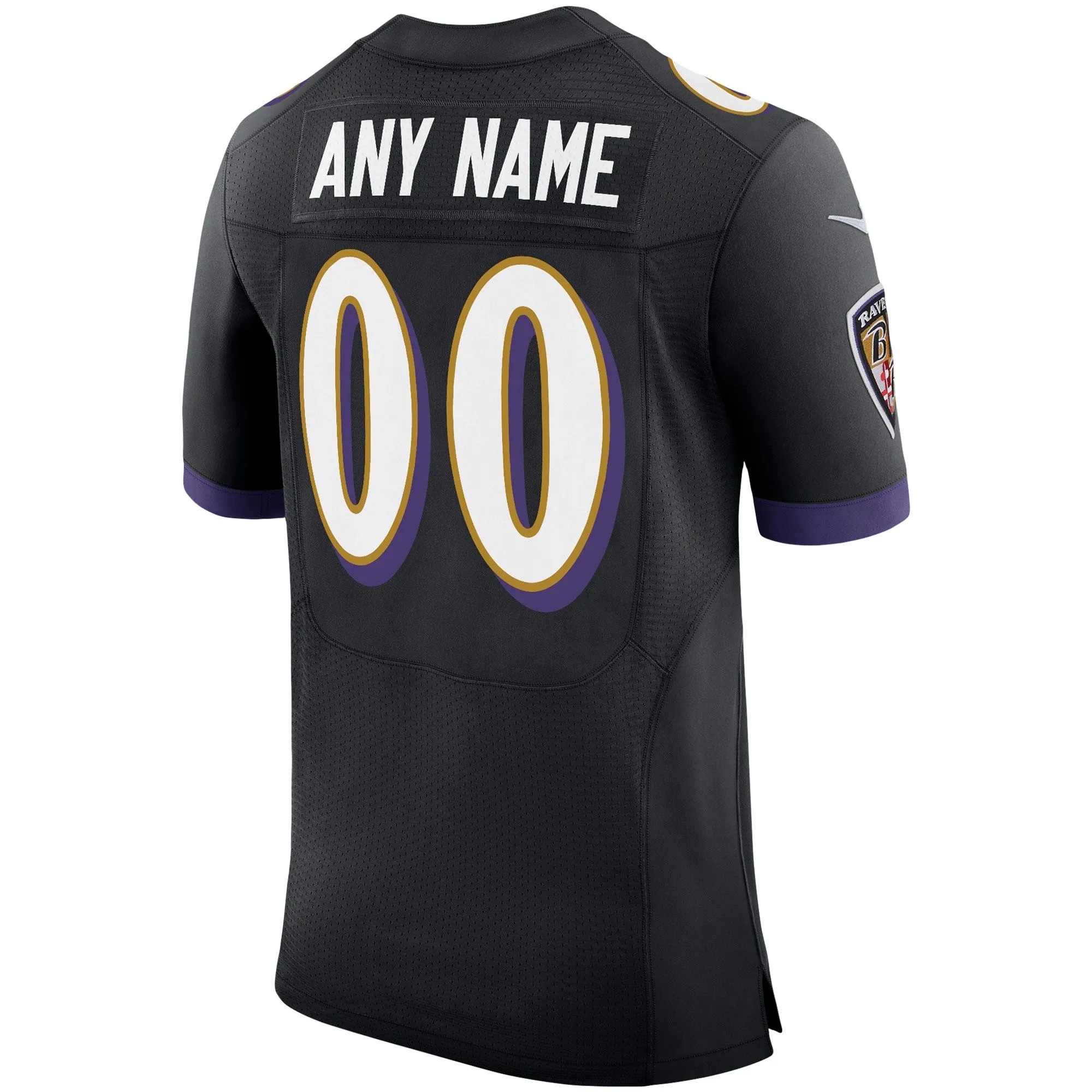 Baltimore Ravens  Speed Machine Elite Custom Jersey - Black