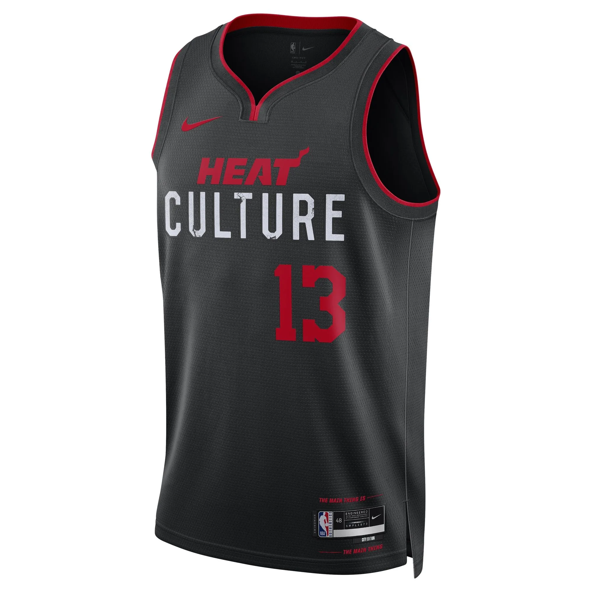 Bam Adebayo Miami Heat  Unisex 2023/24 Swingman Jersey - Black - City Edition