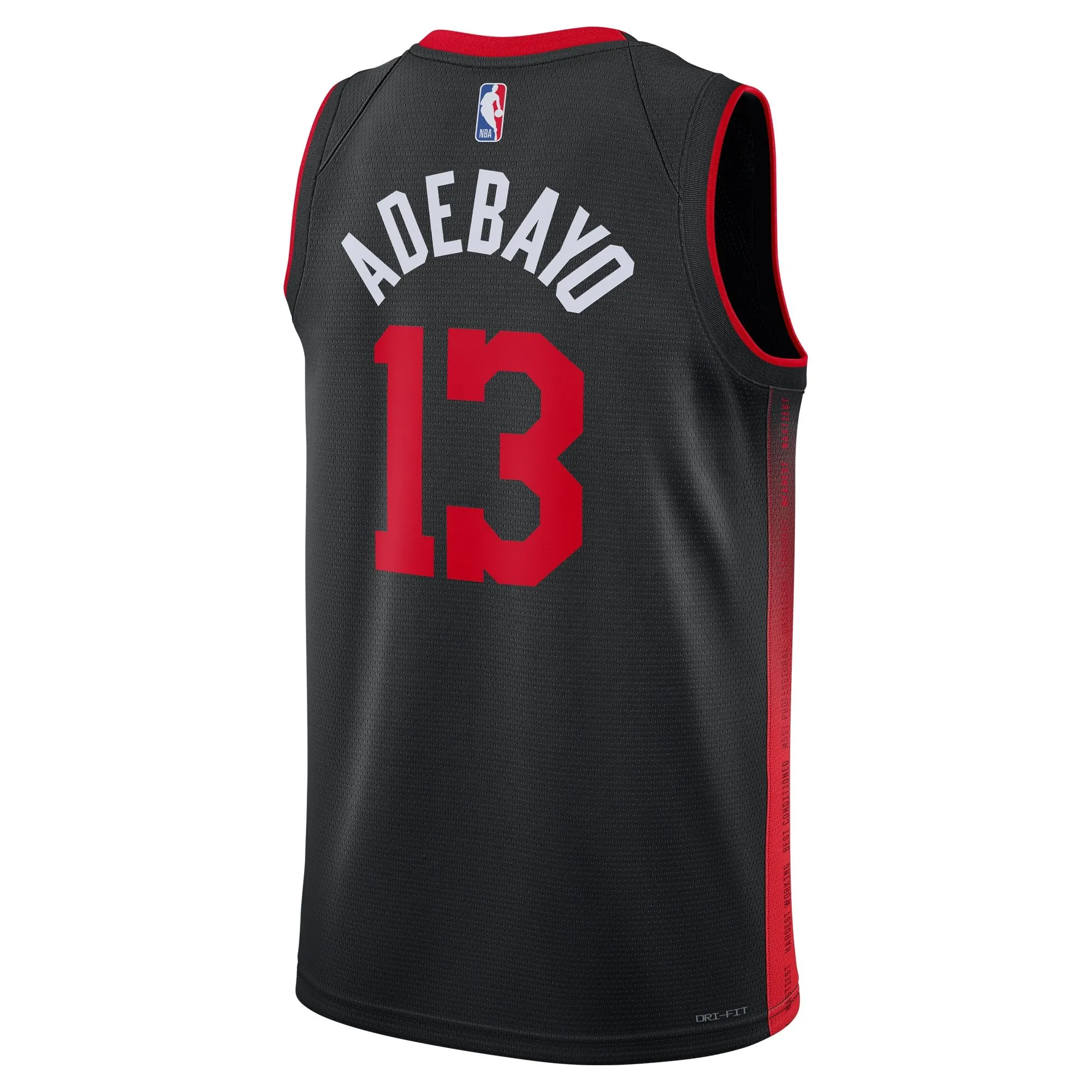 Bam Adebayo Miami Heat  Unisex 2023/24 Swingman Jersey - Black - City Edition