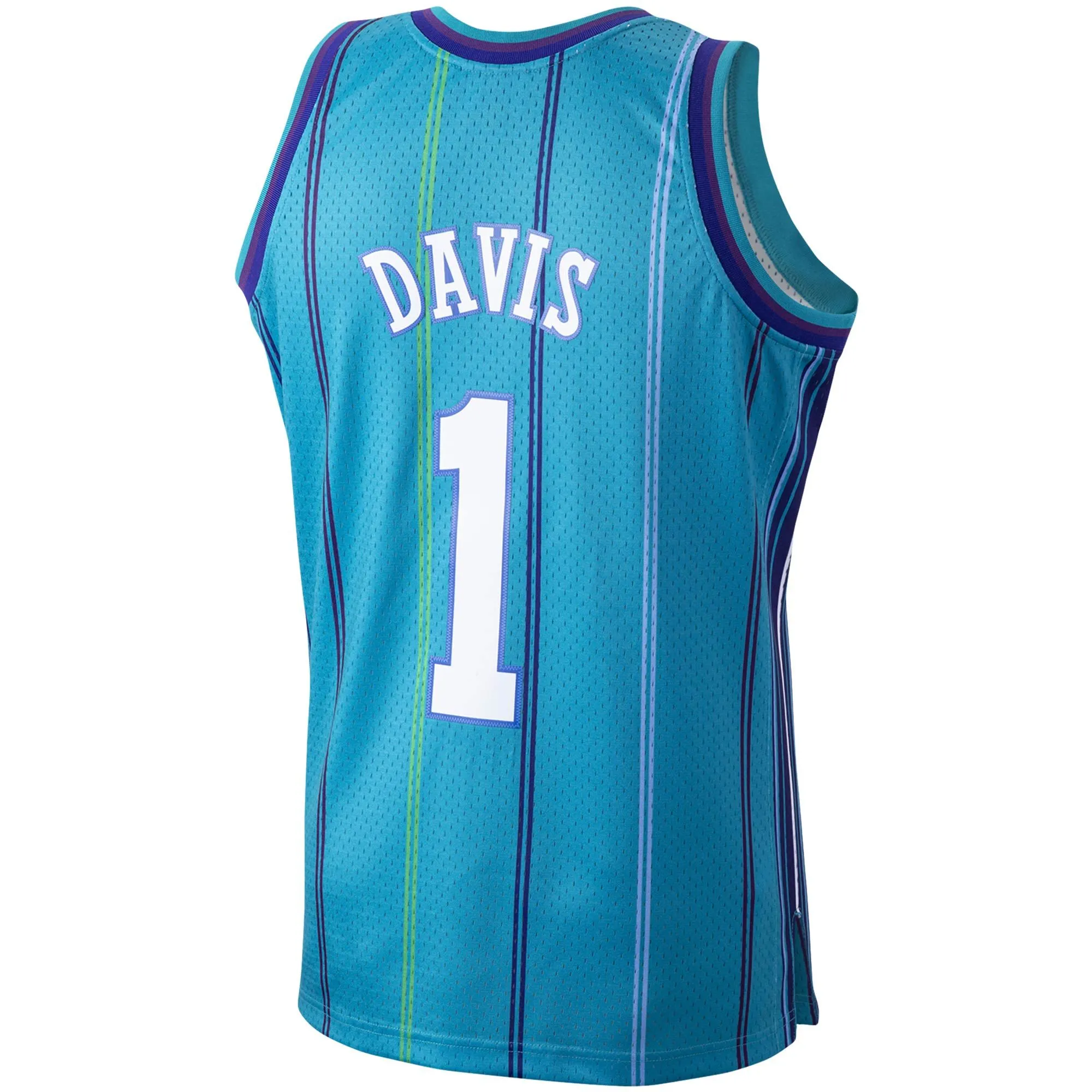 Baron Davis Charlotte Hornets Mitchell & Ness 1999/00 Hardwood Classics Swingman Jersey - Teal