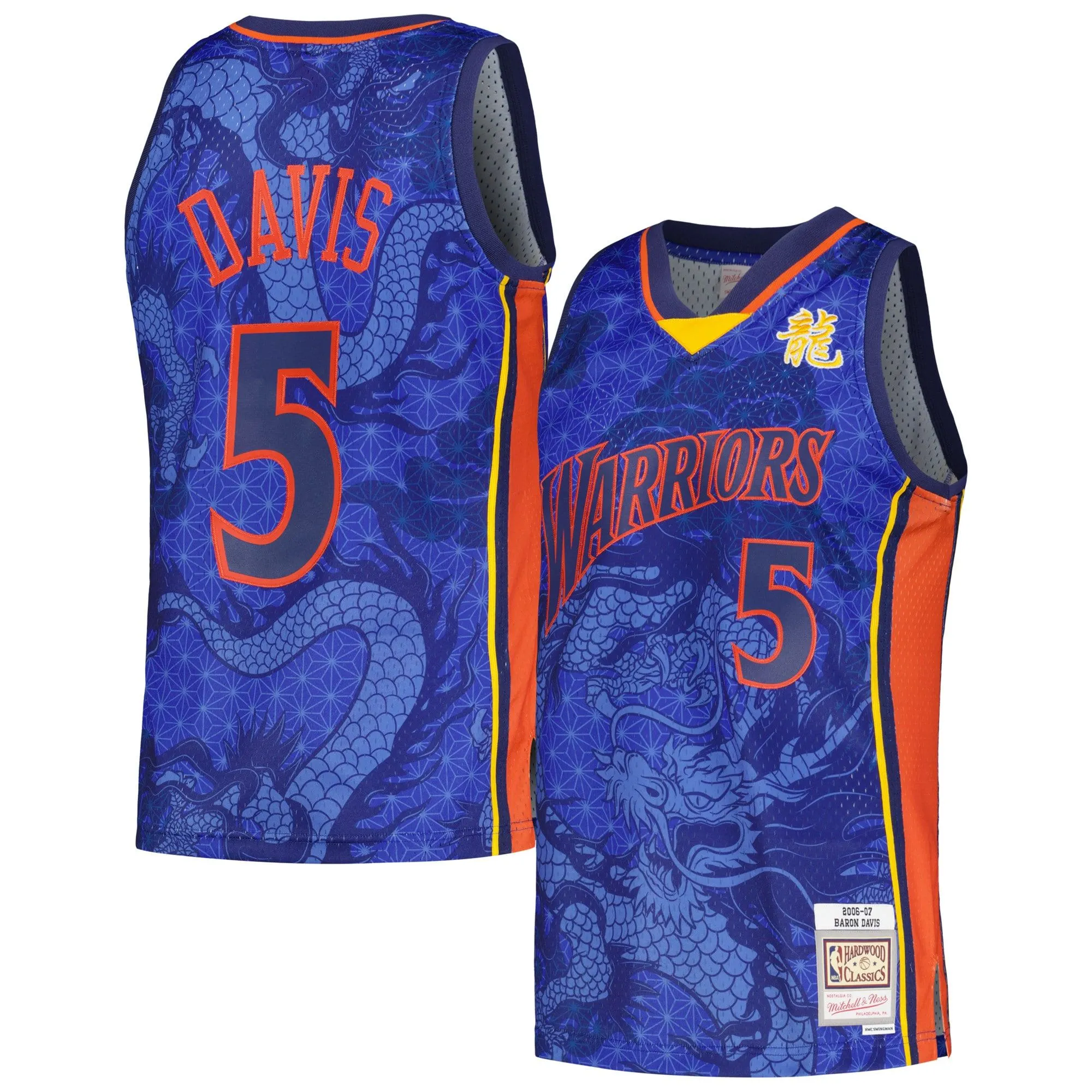 Baron Davis Golden State Warriors Mitchell & Ness 2006/07 Hardwood Classics Asian Heritage 6.0 Swingman Throwback Player Jersey - Royal