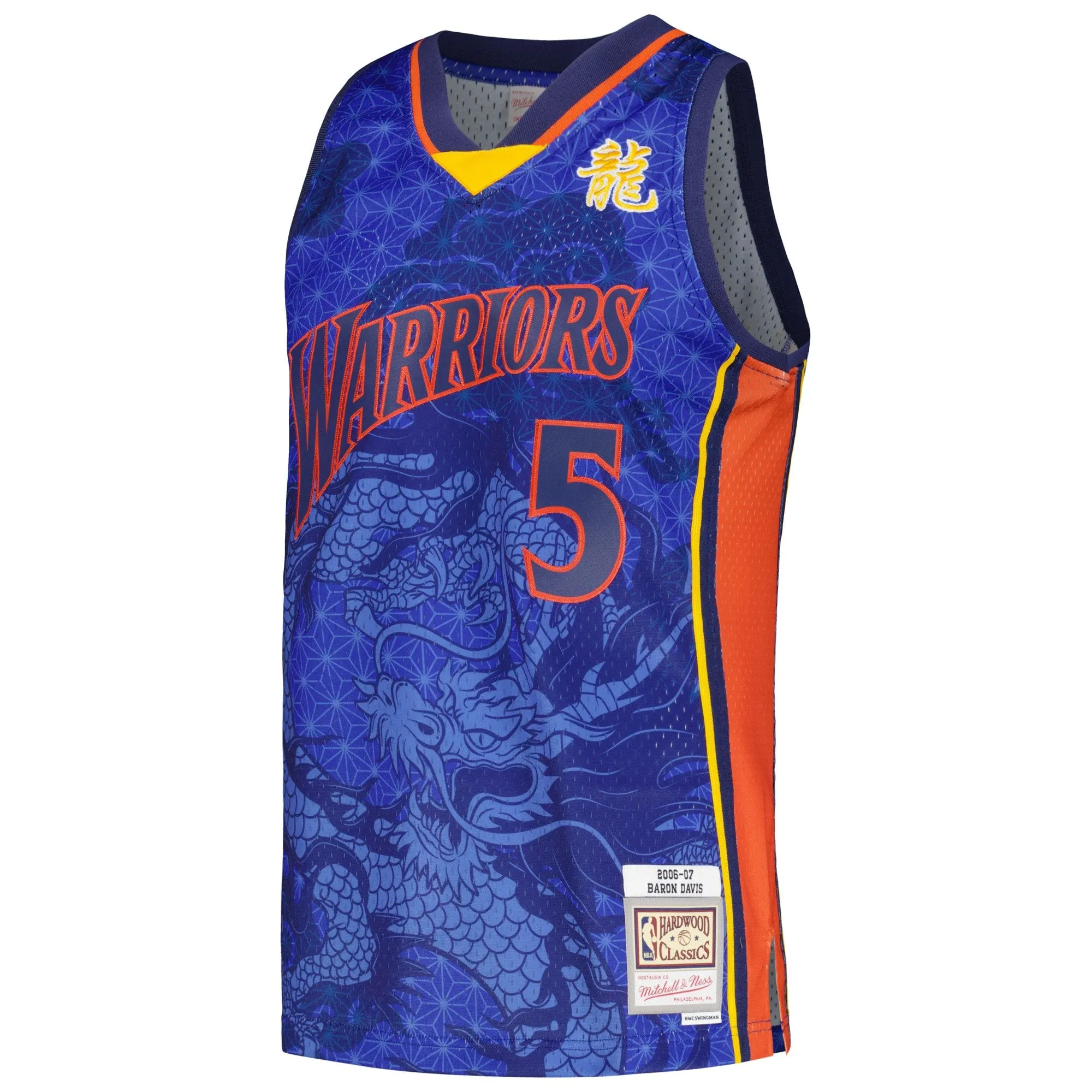 Baron Davis Golden State Warriors Mitchell & Ness 2006/07 Hardwood Classics Asian Heritage 6.0 Swingman Throwback Player Jersey - Royal