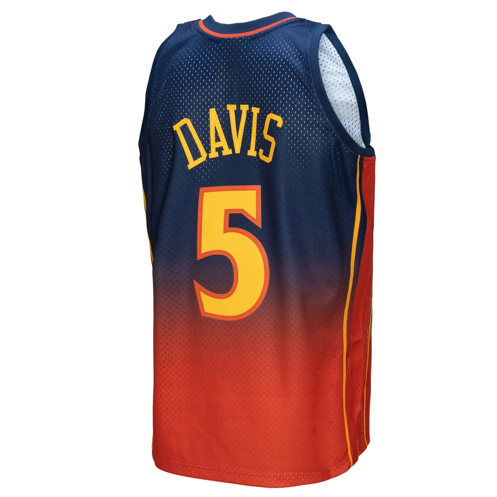 Baron Davis Golden State Warriors Mitchell & Ness 2006/07 Hardwood Classics Fadeaway Swingman Player Jersey - Navy/Orange