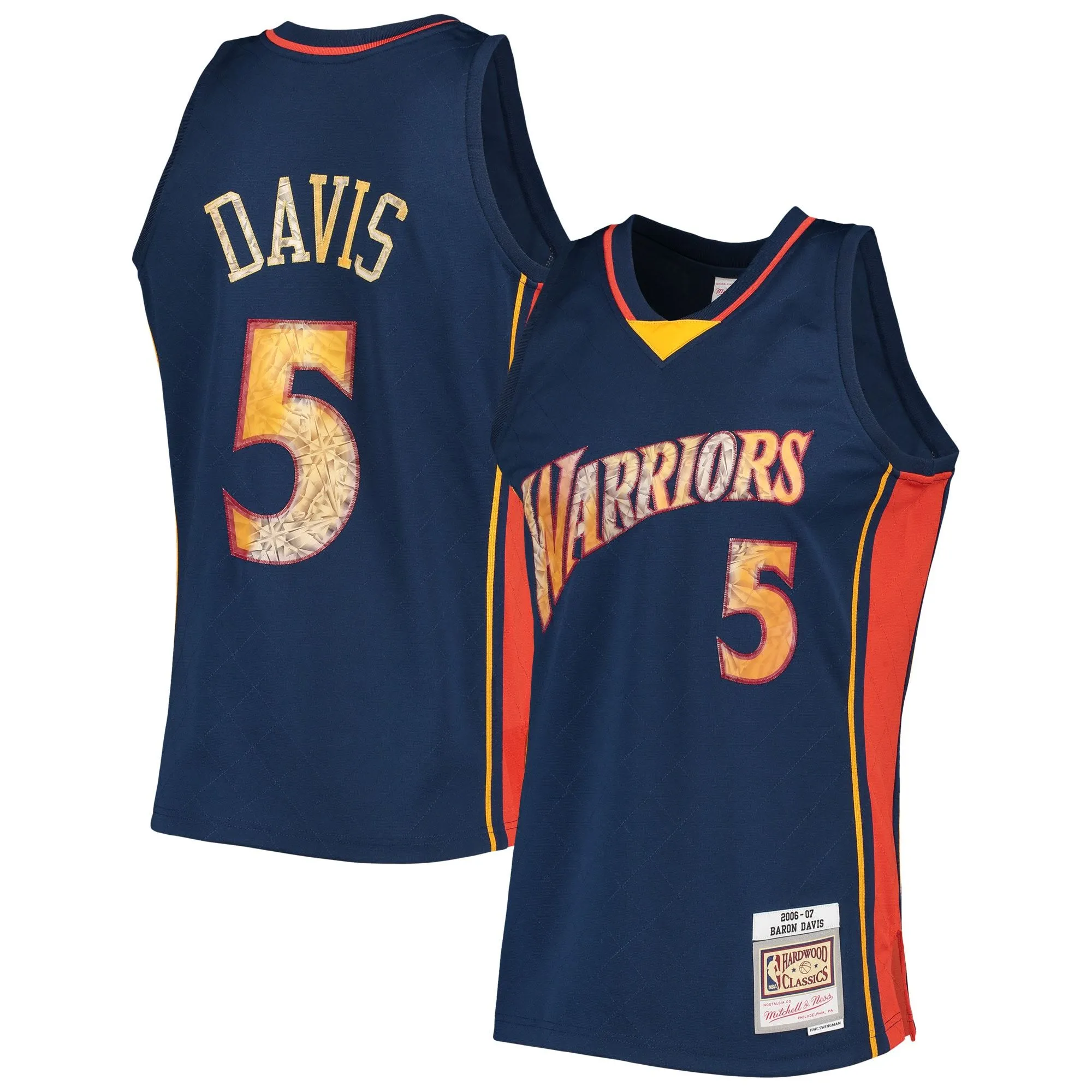 Baron Davis Golden State Warriors Mitchell & Ness 2006/07 Hardwood Classics NBA 75th Anniversary Diamond Swingman Jersey - Royal