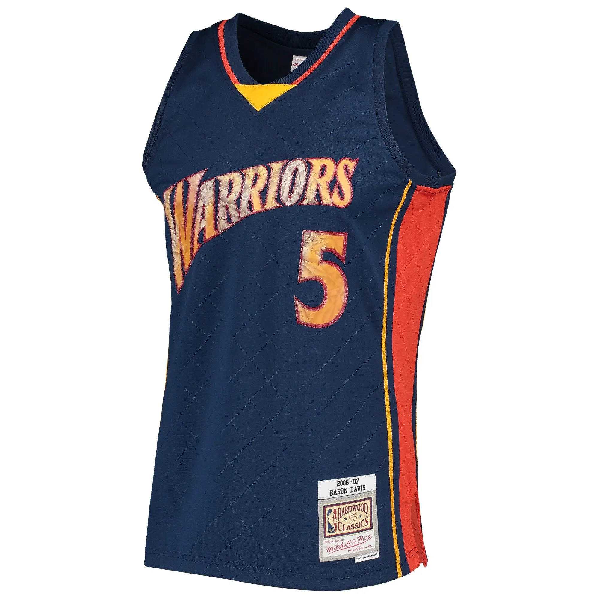 Baron Davis Golden State Warriors Mitchell & Ness 2006/07 Hardwood Classics NBA 75th Anniversary Diamond Swingman Jersey - Royal