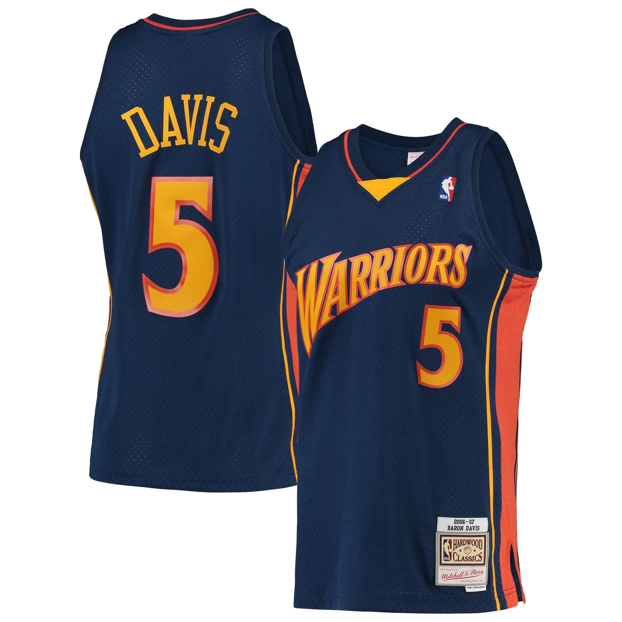 Baron Davis Golden State Warriors Mitchell & Ness 2006/07 Hardwood Classics Swingman Jersey - Navy