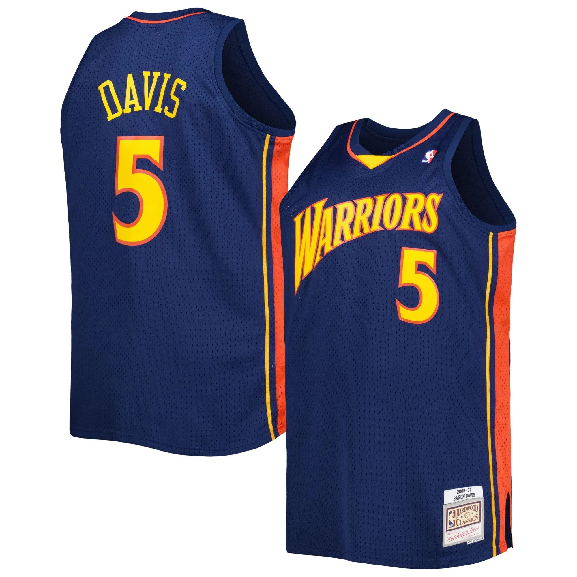 Baron Davis Golden State Warriors Mitchell & Ness Big & Tall Hardwood Classics 2006/07 Swingman Jersey - Navy