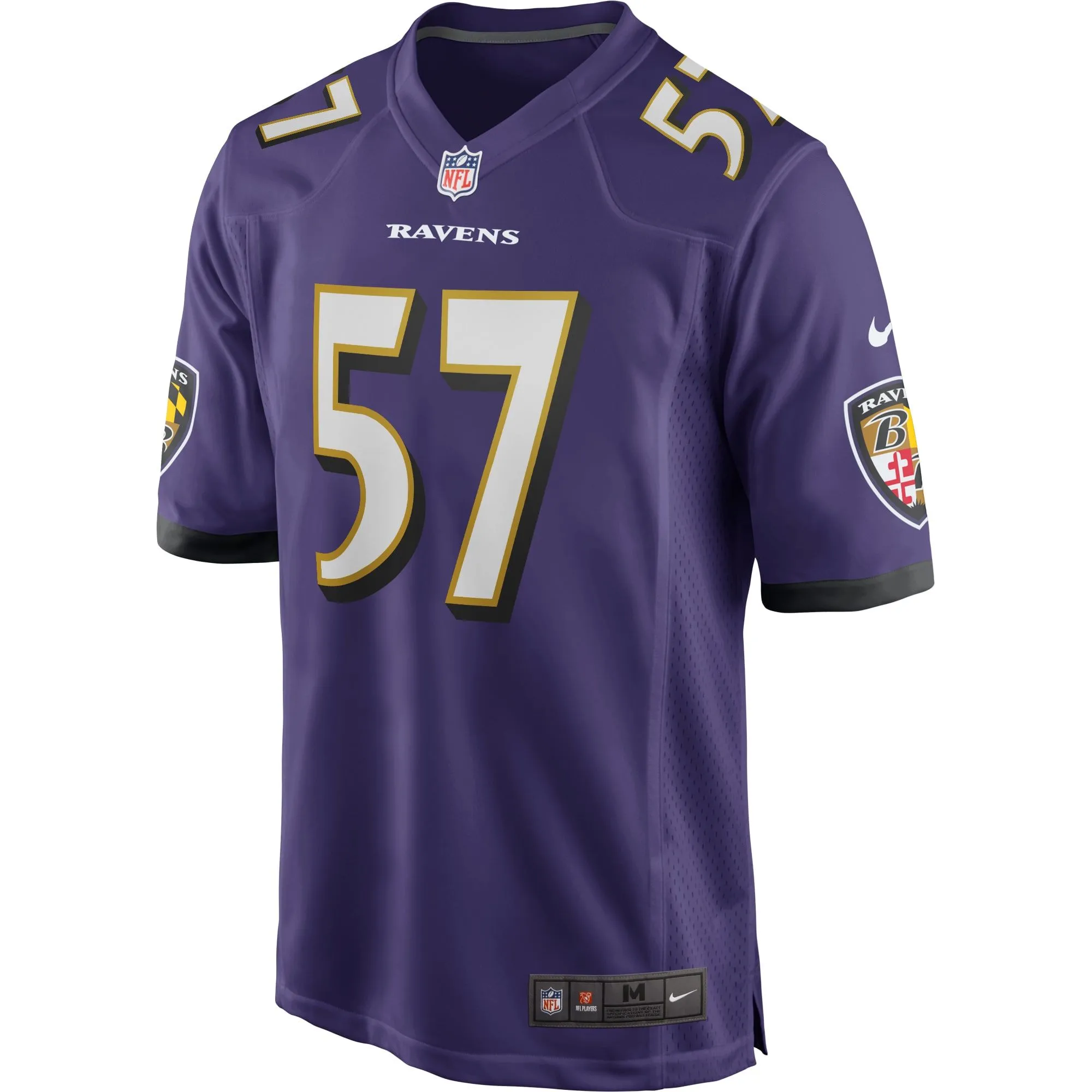 Bart Scott Baltimore Ravens  Game Retired Player Jersey - Purple