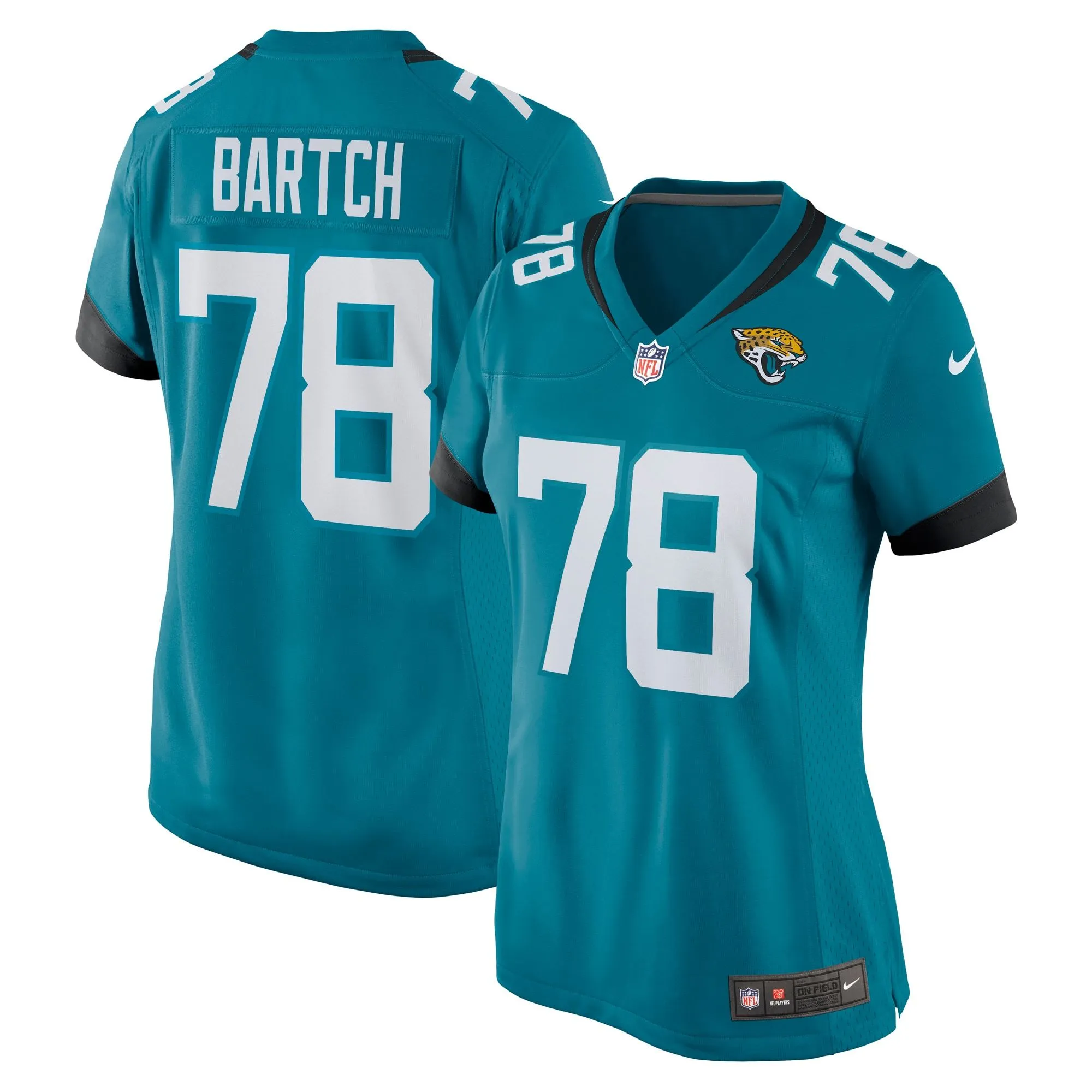 Ben Bartch Jacksonville Jaguars  Women's Game Jersey - Teal