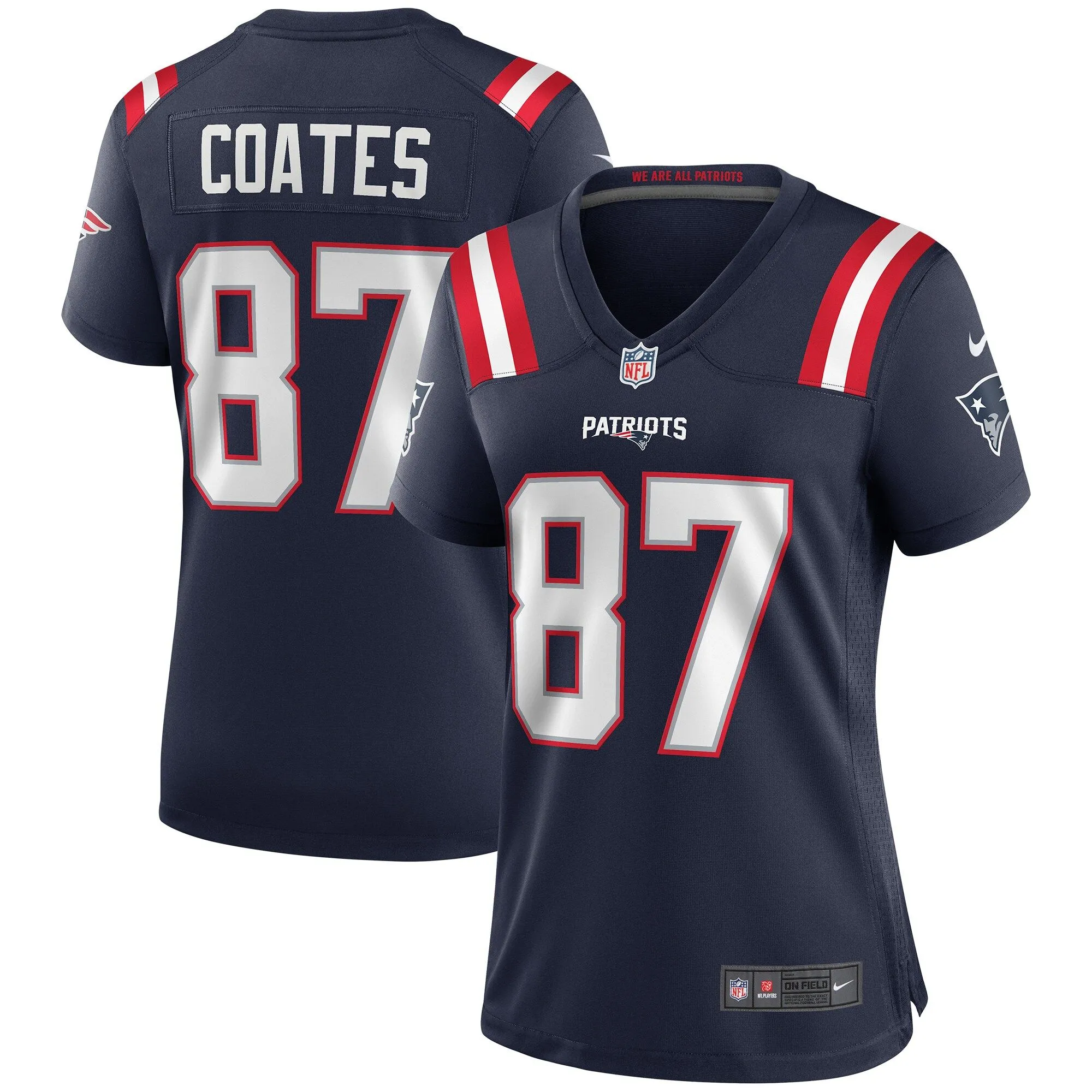 Ben Coates New England Patriots  Women's Game Retired Player Jersey - Navy