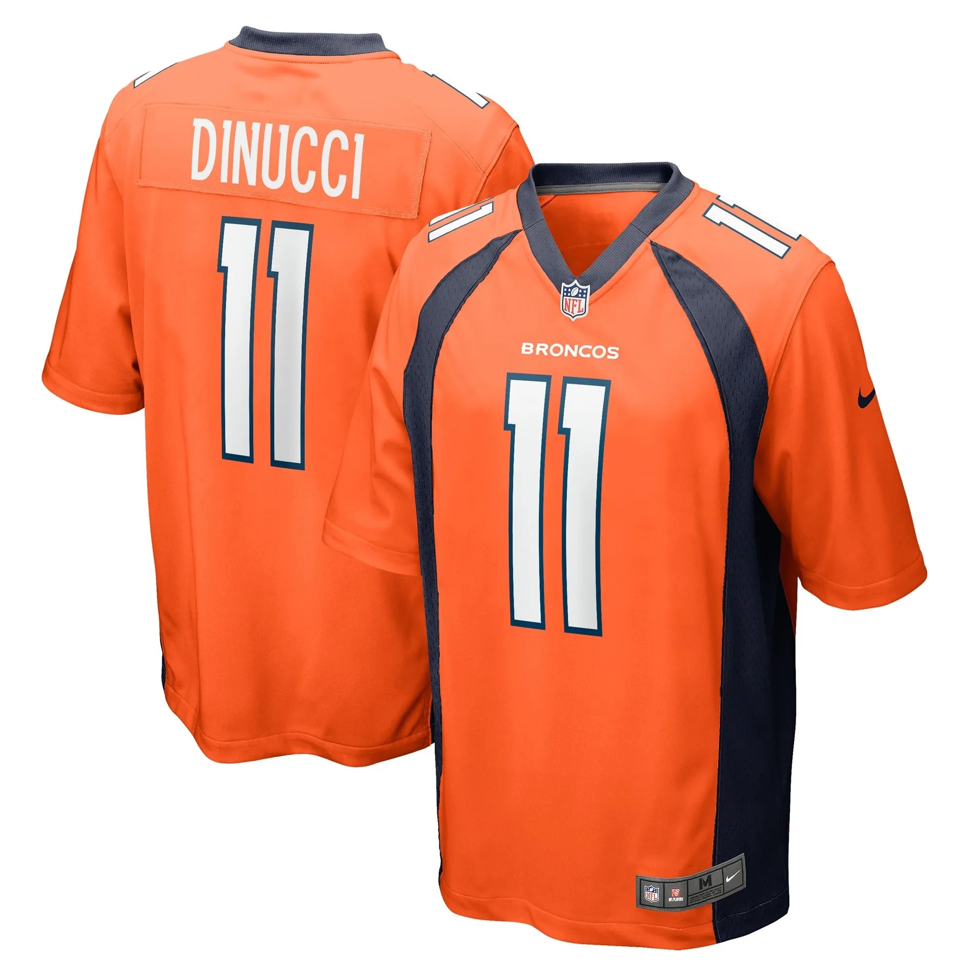 Ben DiNucci Denver Broncos  Team Game Jersey -  Orange