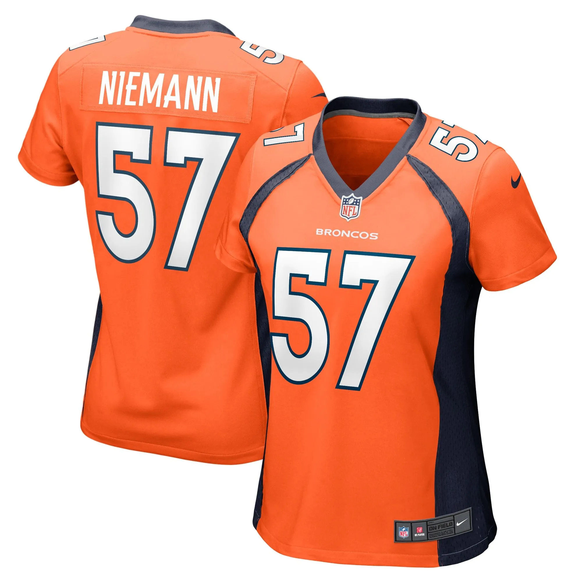 Ben Niemann Denver Broncos  Women's Team Game Jersey -  Orange