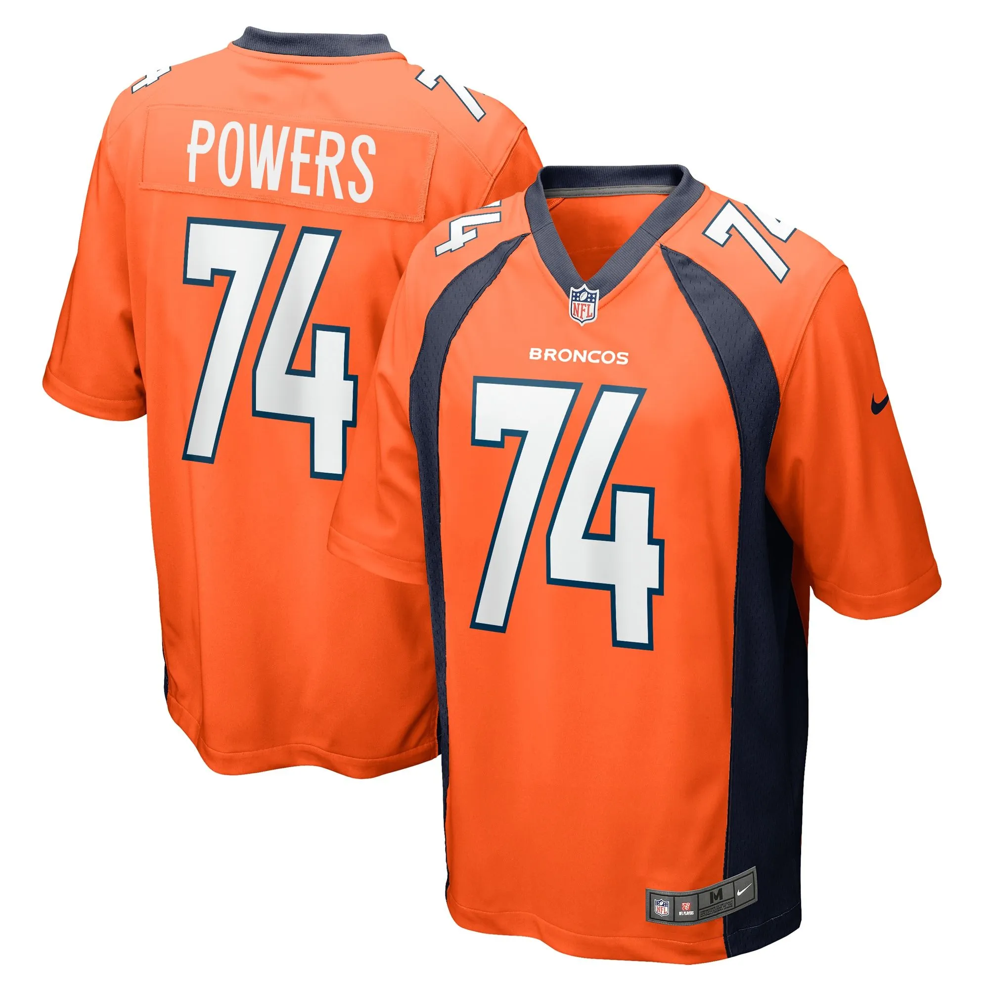 Ben Powers Denver Broncos  Game Player Jersey - Orange