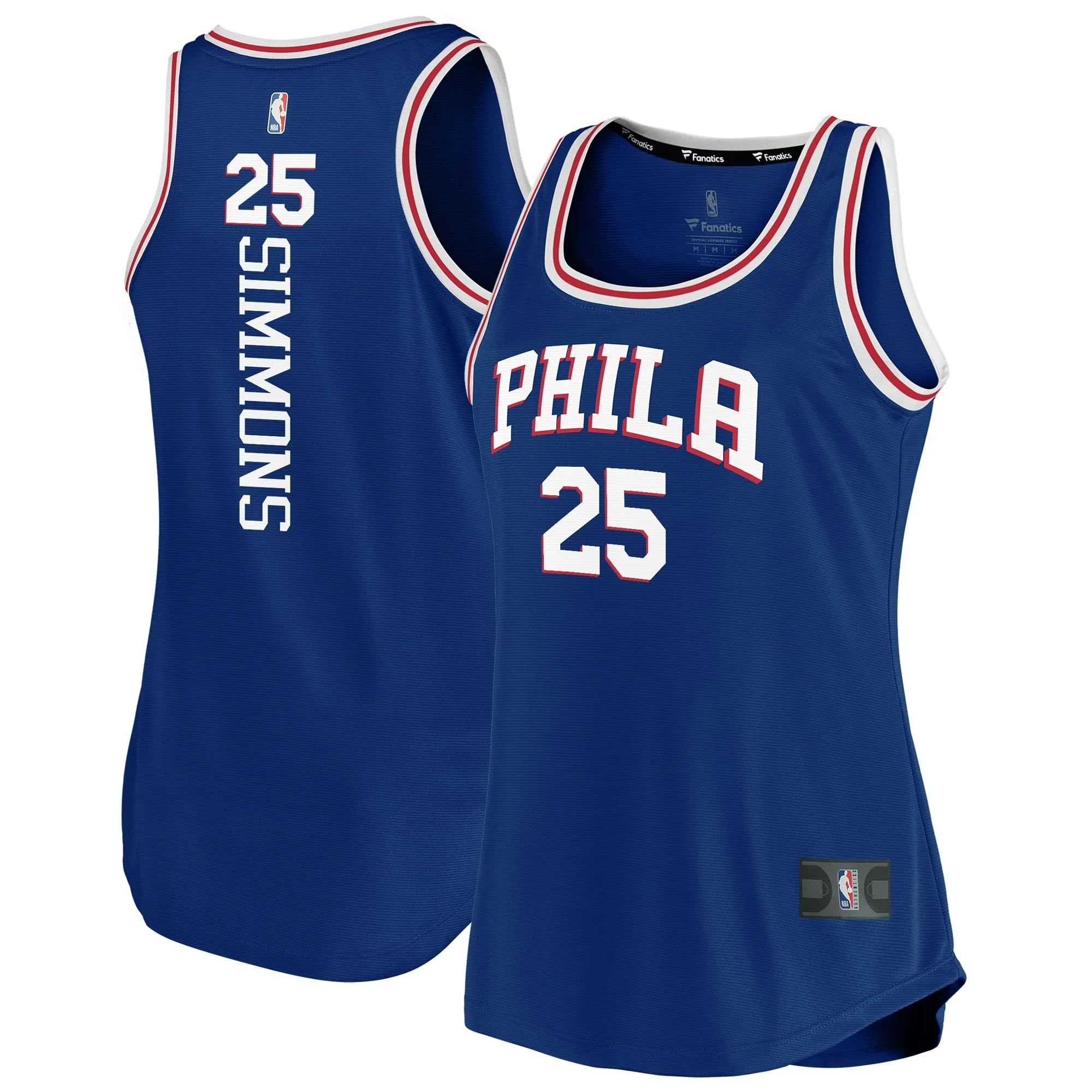 Ben Simmons Philadelphia 76ers Fanatics Branded Women's Fast Break Team Tank Jersey - Icon Edition - Royal