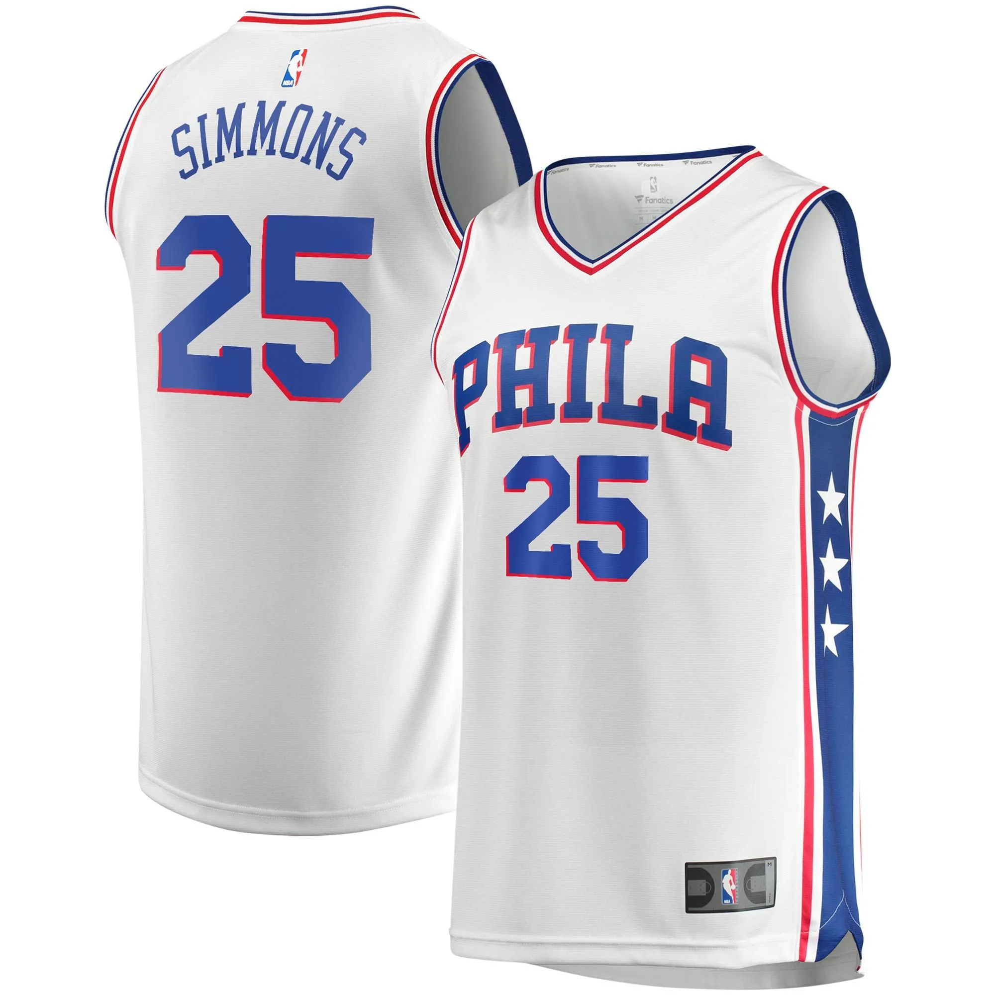 Ben Simmons Philadelphia 76ers Fanatics Branded Youth Fast Break Replica Player Jersey - Association Edition - White