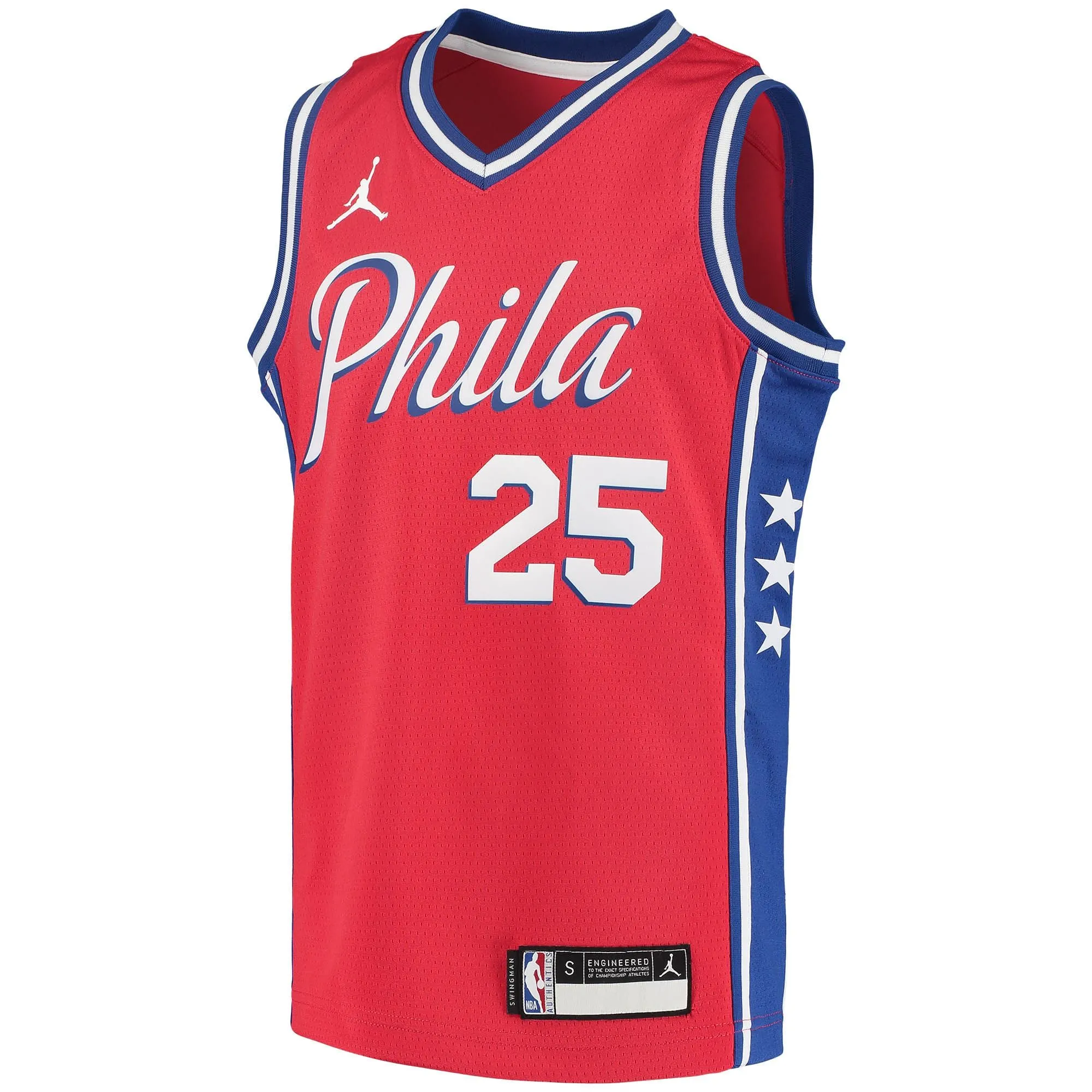 Ben Simmons Philadelphia 76ers Jordan Brand Youth 2020/21 Swingman Player Jersey - Statement Edition - Red