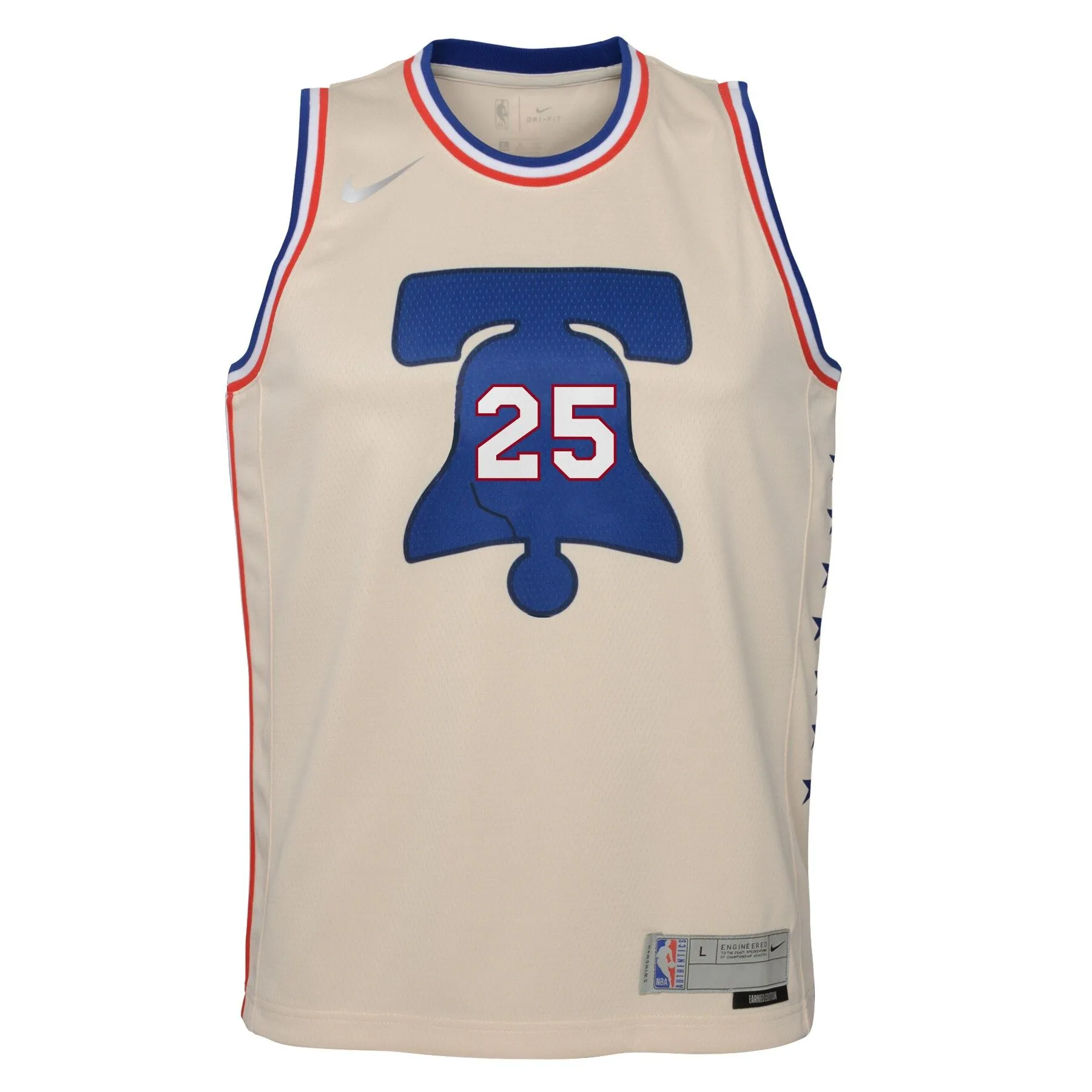 Ben Simmons Philadelphia 76ers  Youth 2020/21 Swingman Player Jersey Cream - Earned Edition