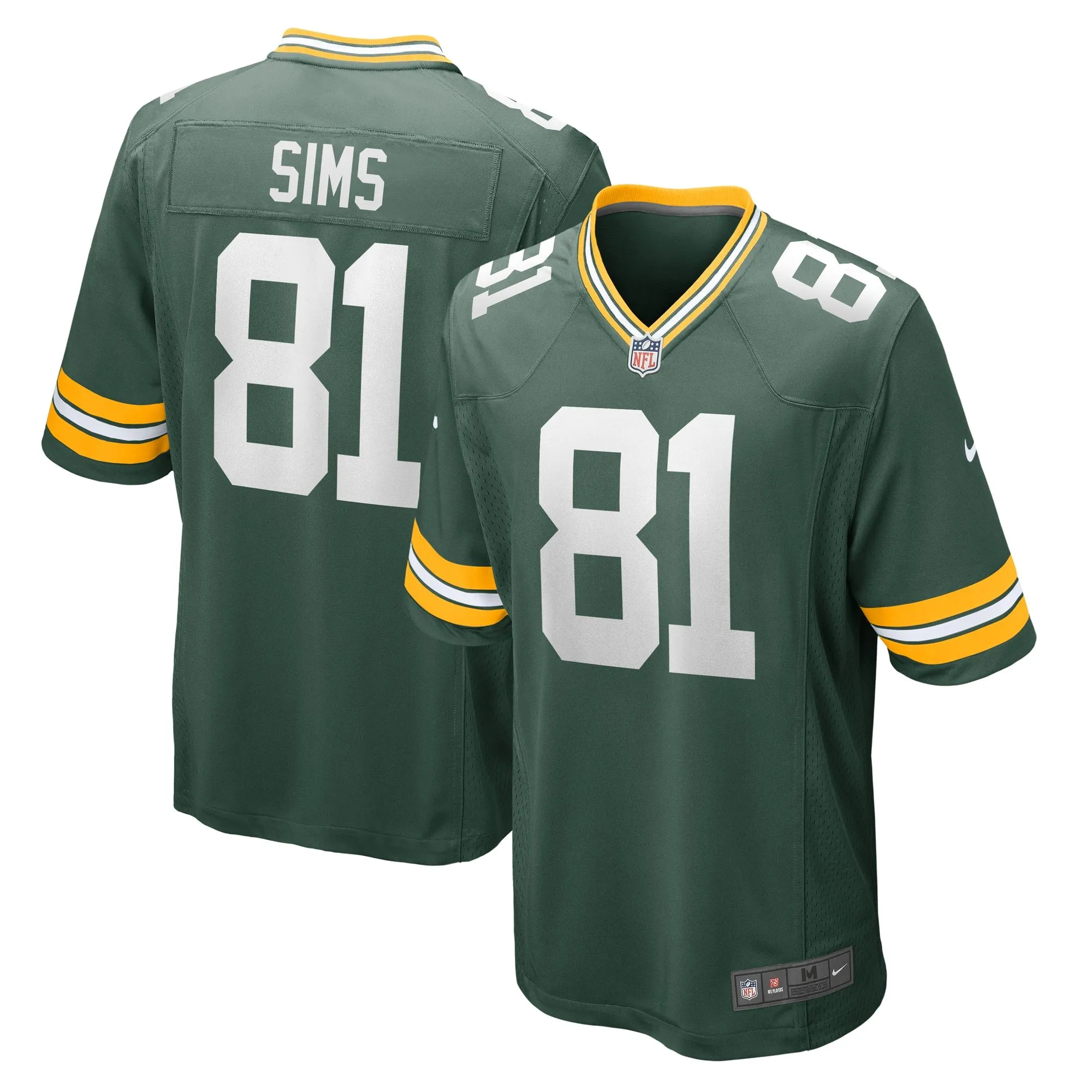 Ben Sims Green Bay Packers  Team Game Jersey -  Green