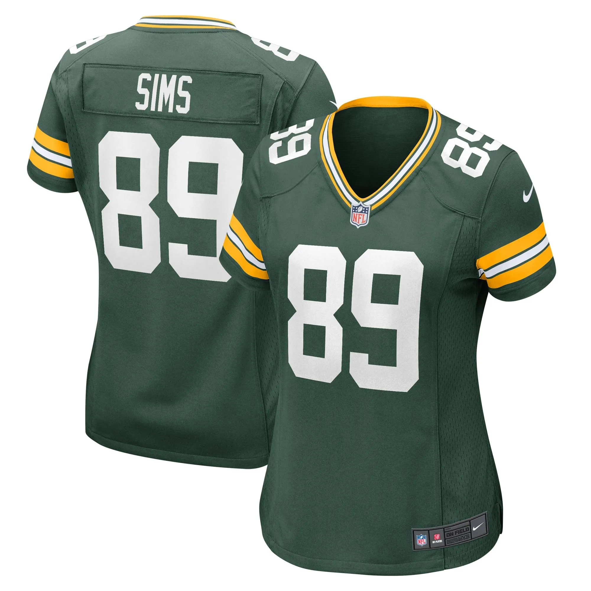 Ben Sims Green Bay Packers  Women's Team Game Jersey -  Green