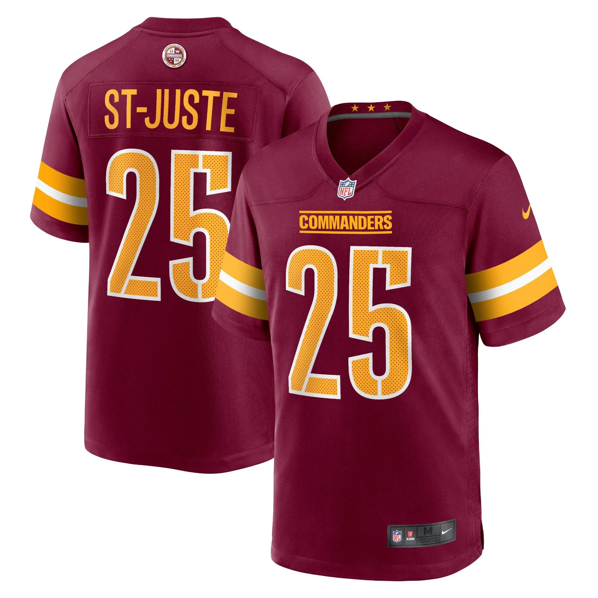 Benjamin St-Juste Washington Commanders  Player Game Jersey - Burgundy