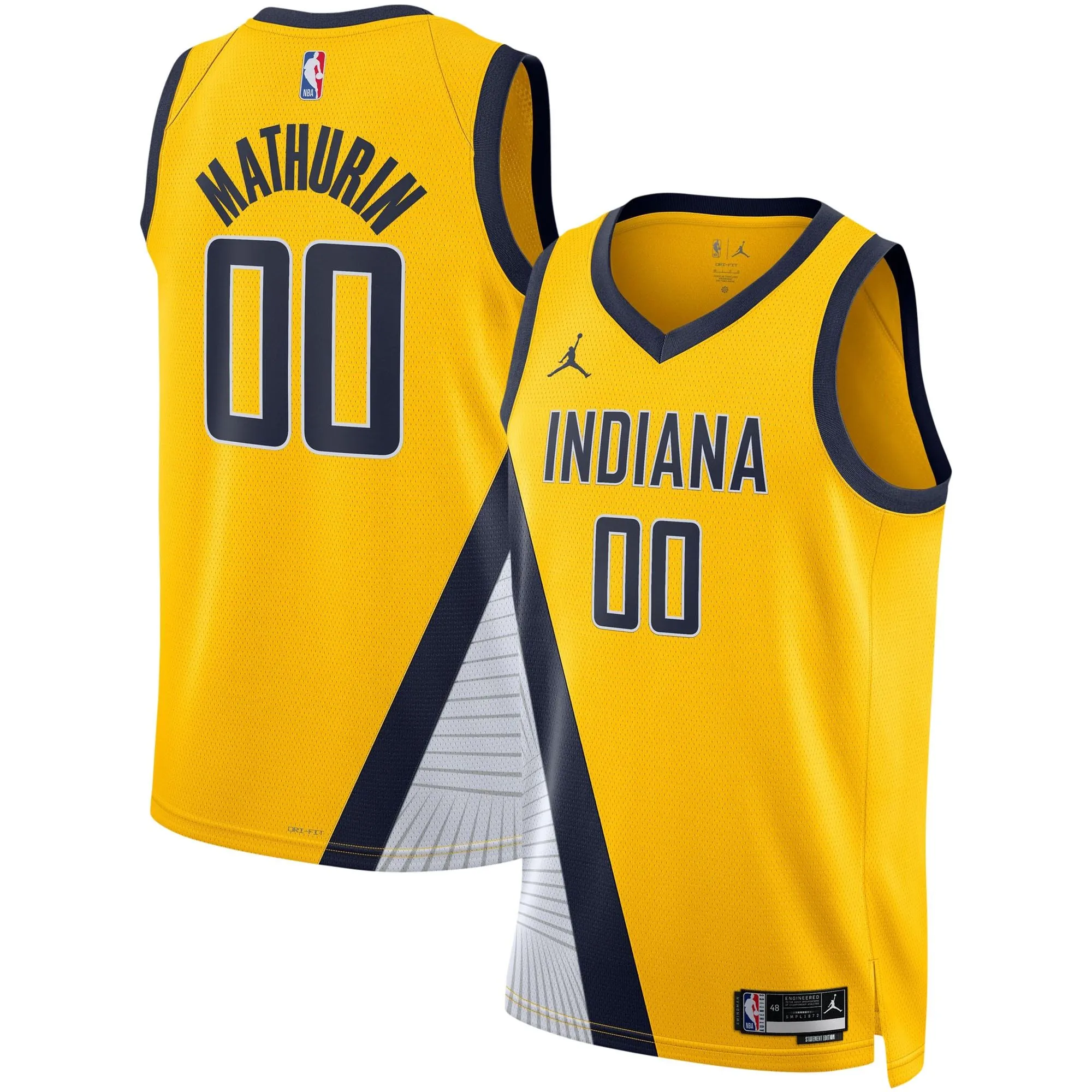 Bennedict Mathurin Indiana Pacers Jordan Brand Unisex Swingman Jersey - Statement Edition - Gold