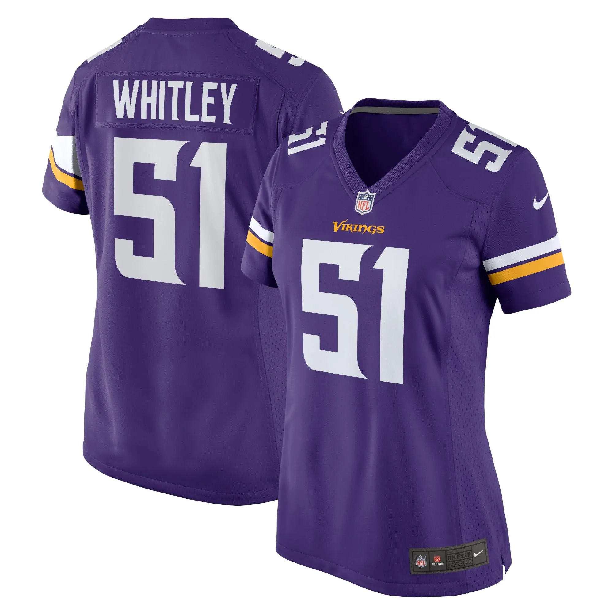 Benton Whitley Minnesota Vikings  Women's Home Game Player Jersey - Purple