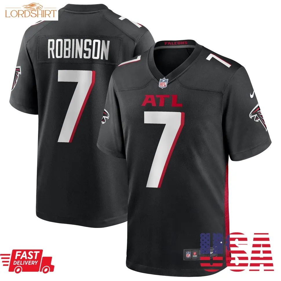 Bijan Robinson Atlanta Falcons  2023 Nfl Draft First Round Pick Game Jersey   Black