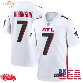 Bijan Robinson Atlanta Falcons  2023 Nfl Draft First Round Pick Game Jersey   White