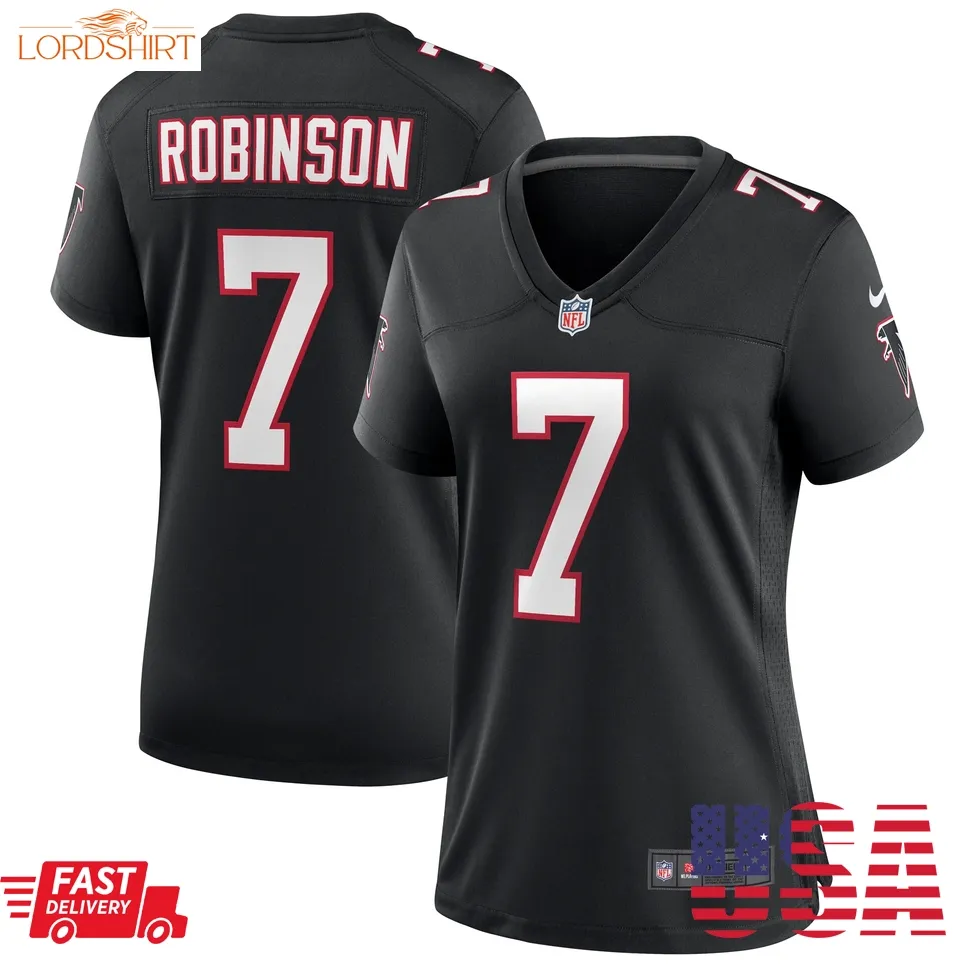 Bijan Robinson Atlanta Falcons  Women's Alternate Game Jersey   Black