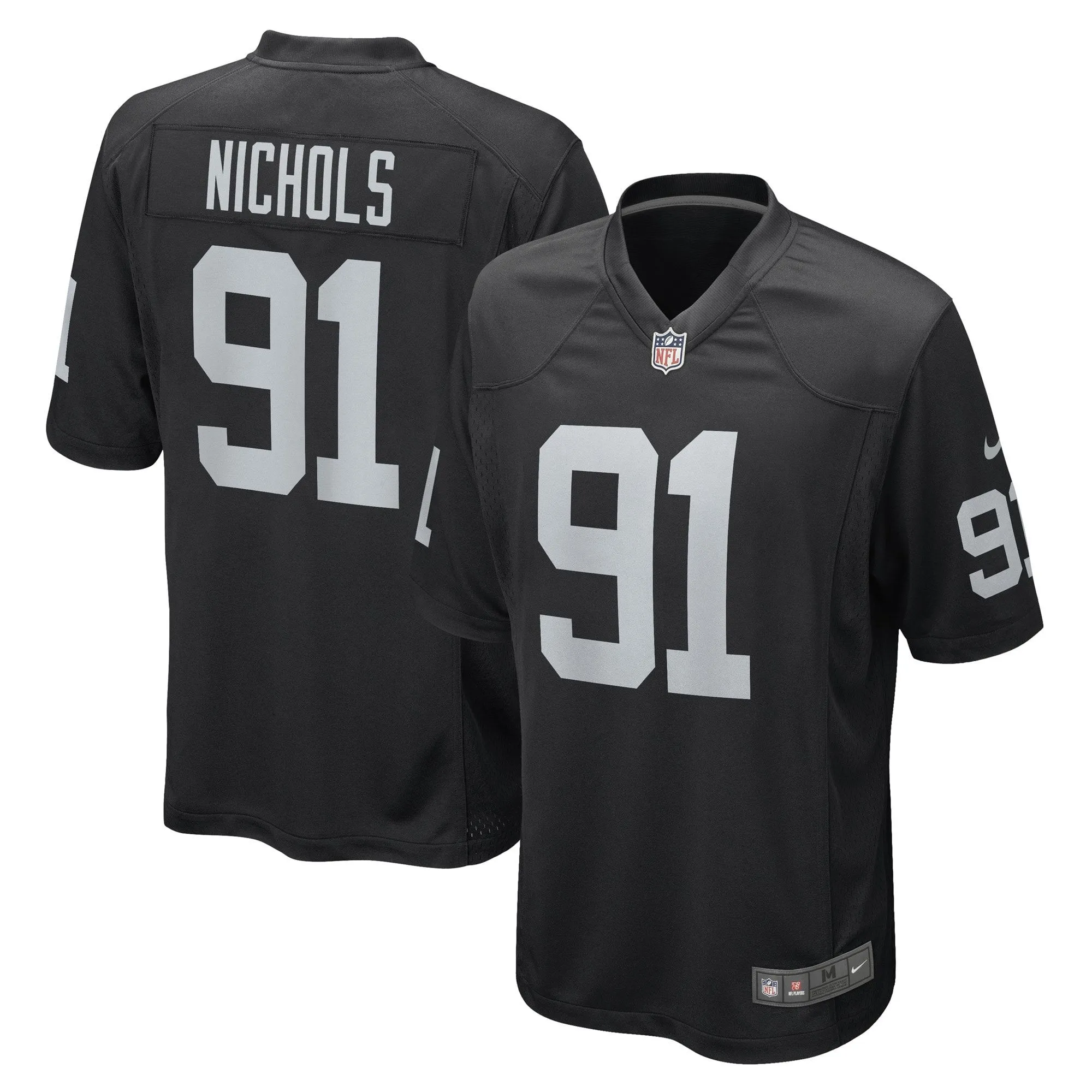 Bilal Nichols Las Vegas Raiders  Game Player Jersey - Black