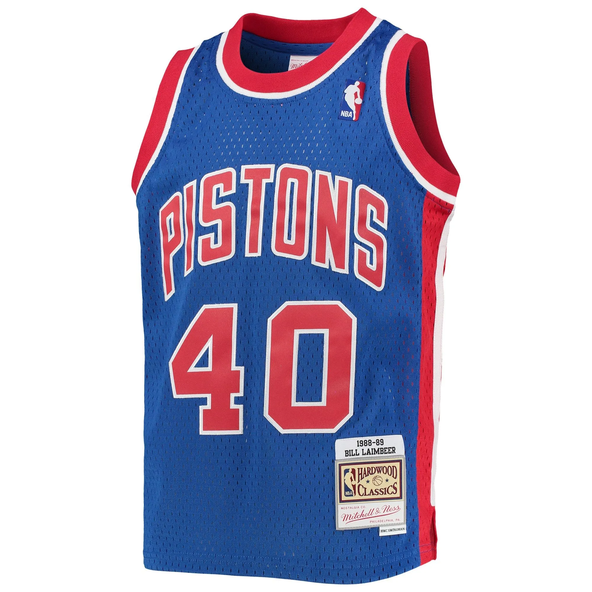 Bill Laimbeer Detroit Pistons Mitchell & Ness Youth 1988/89 Hardwood Classics Swingman Jersey - Blue