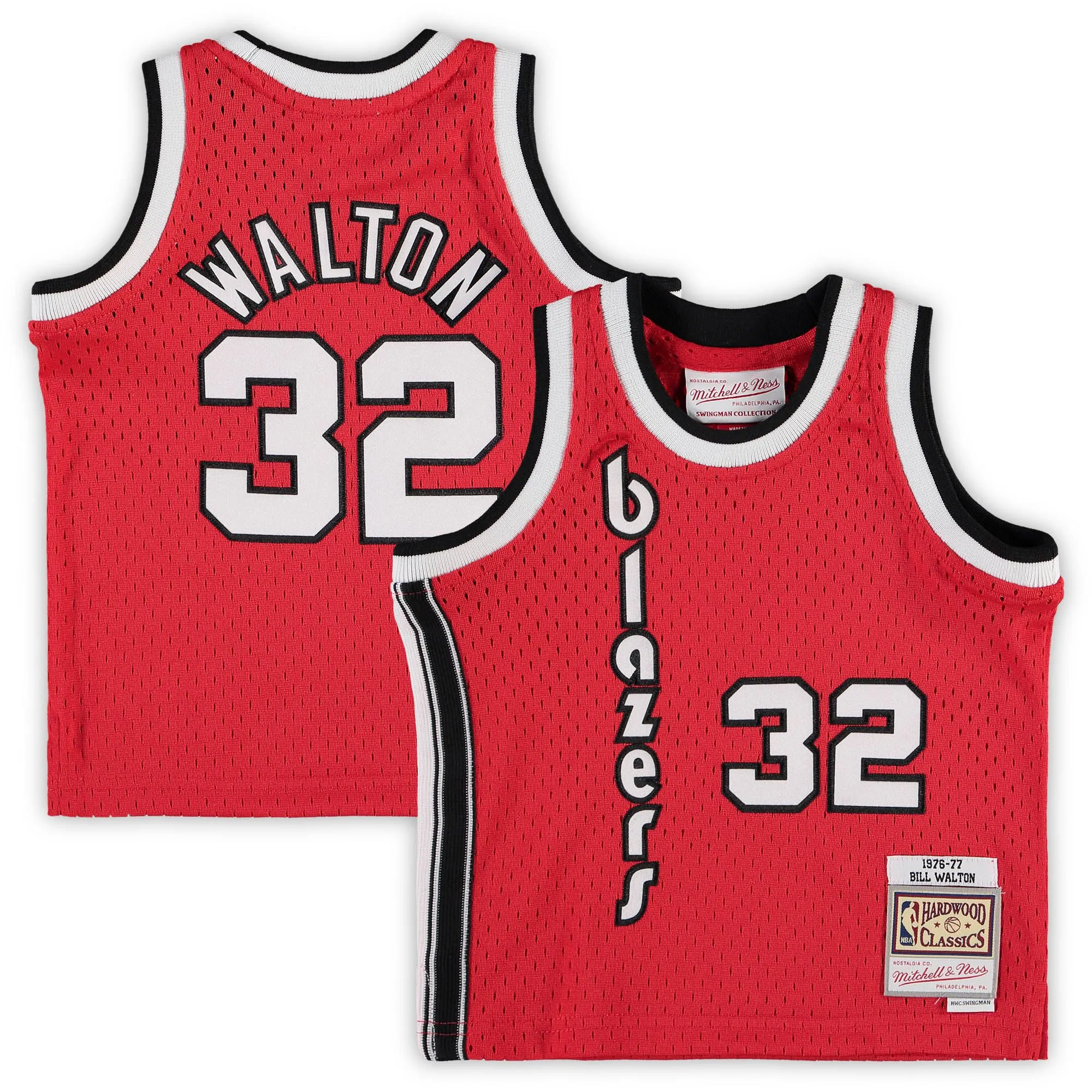 Bill Walton Portland Trail Blazers Mitchell & Ness Infant 1976/77 Hardwood Classics Retired Player Jersey - Red