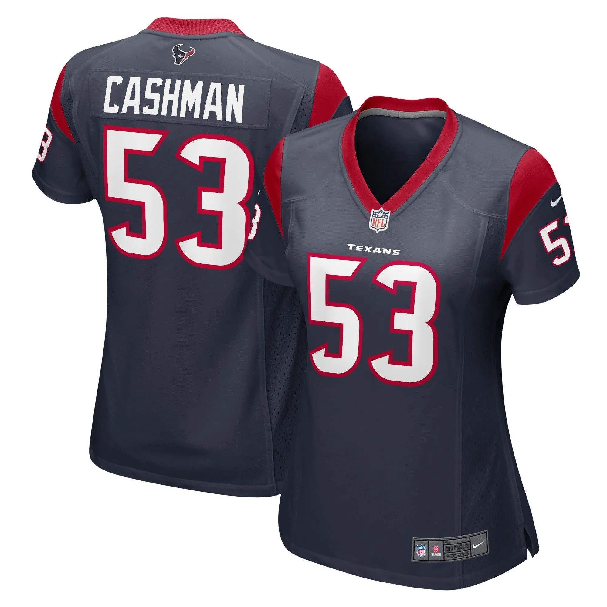 Blake Cashman Houston Texans  Women's Game Player Jersey - Navy