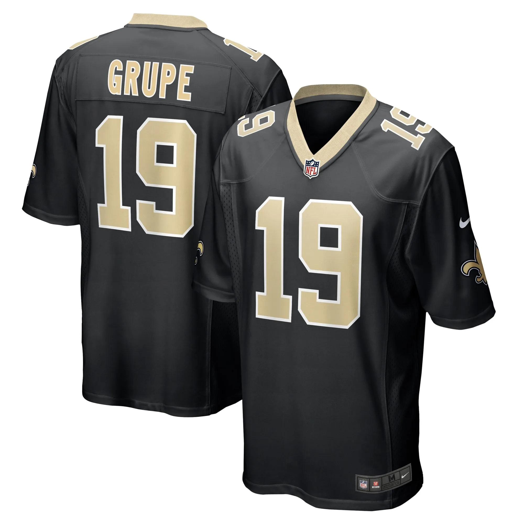 Blake Grupe New Orleans Saints  Team Game Jersey -  Black