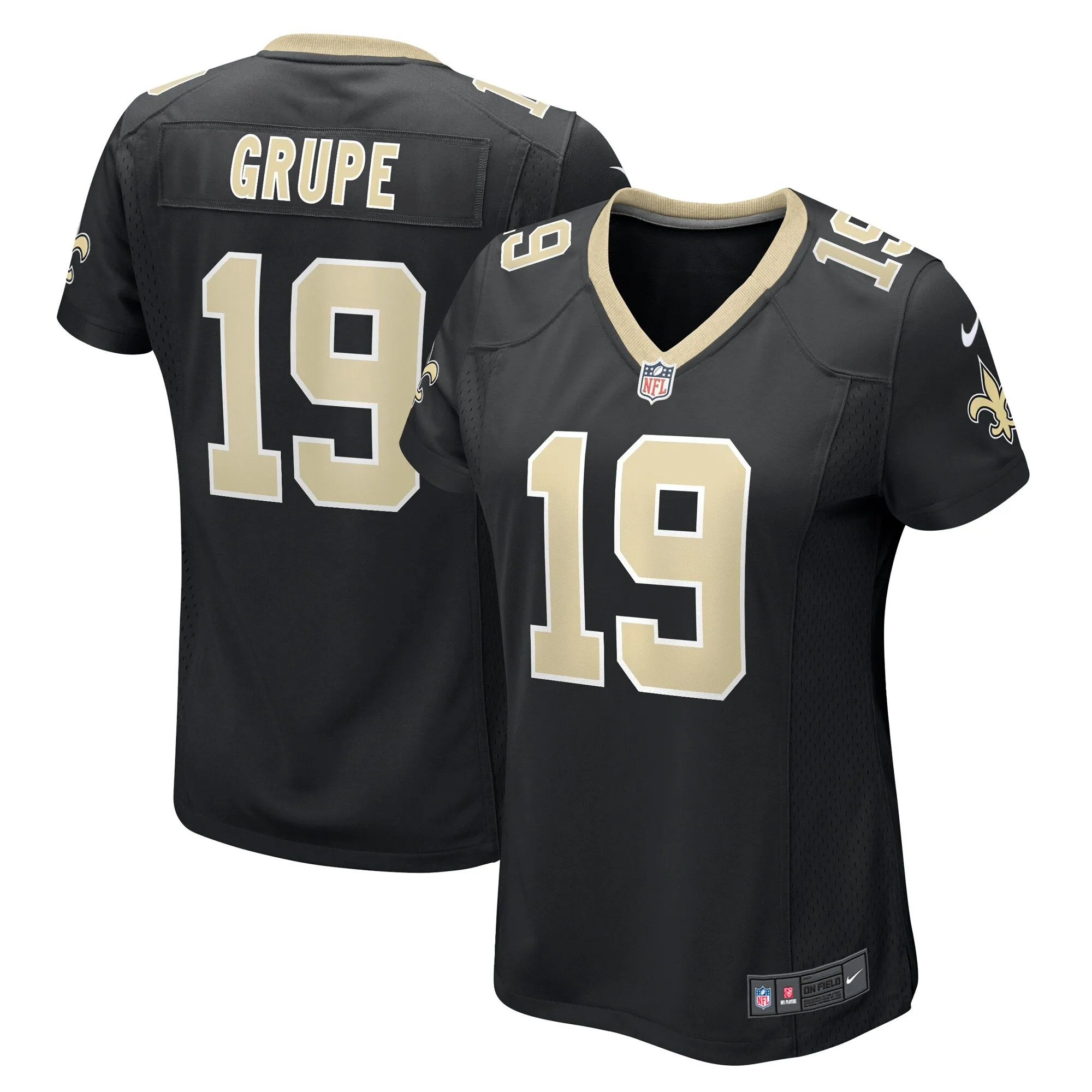 Blake Grupe New Orleans Saints  Women's Team Game Jersey -  Black