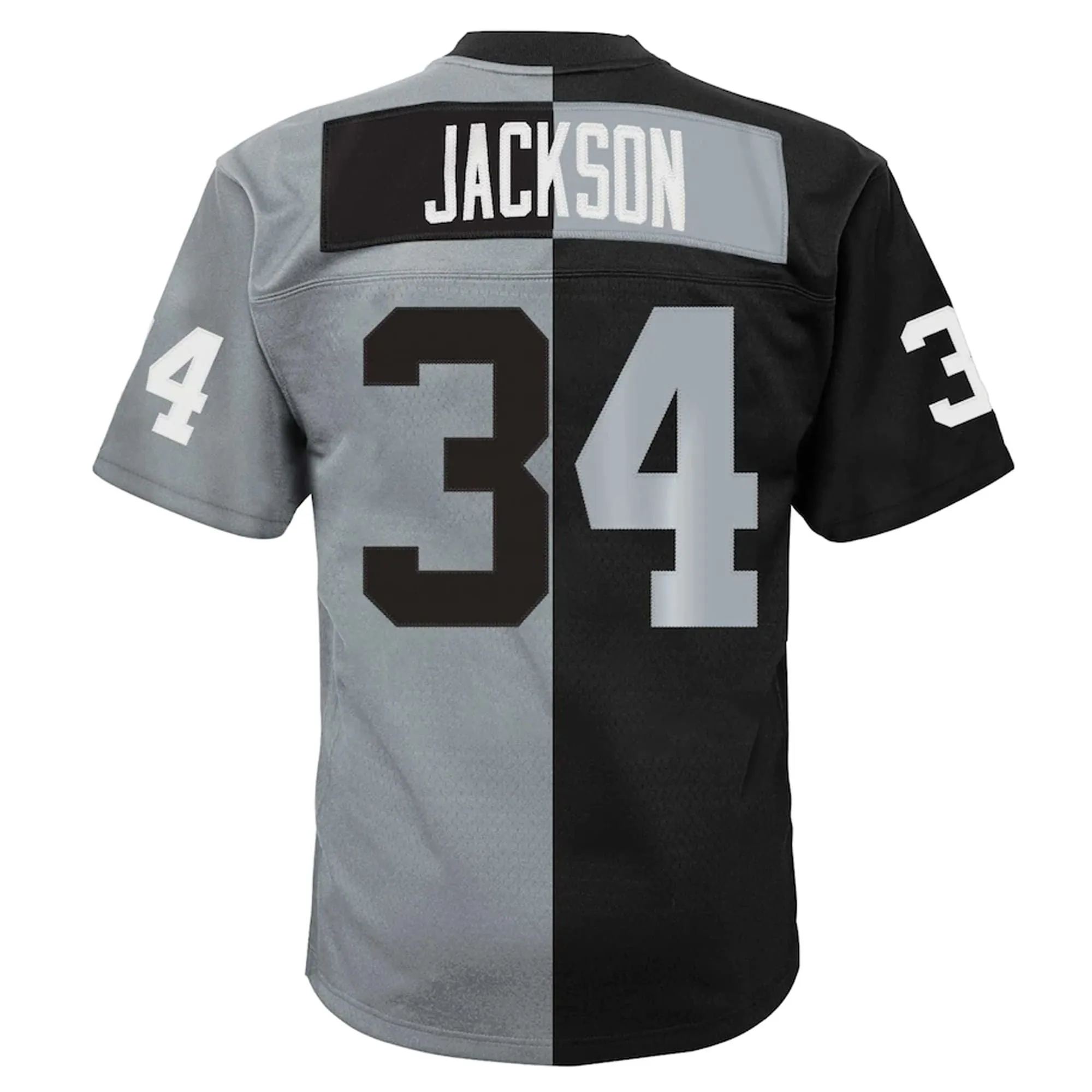 Bo Jackson Las Vegas Raiders Mitchell & Ness Youth Split Legacy Jersey - Black/Silver