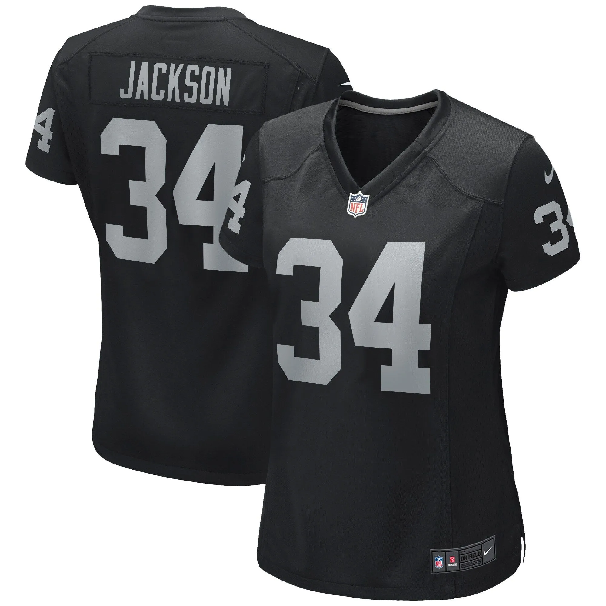 Bo Jackson Las Vegas Raiders  Women's Game Retired Player Jersey - Black